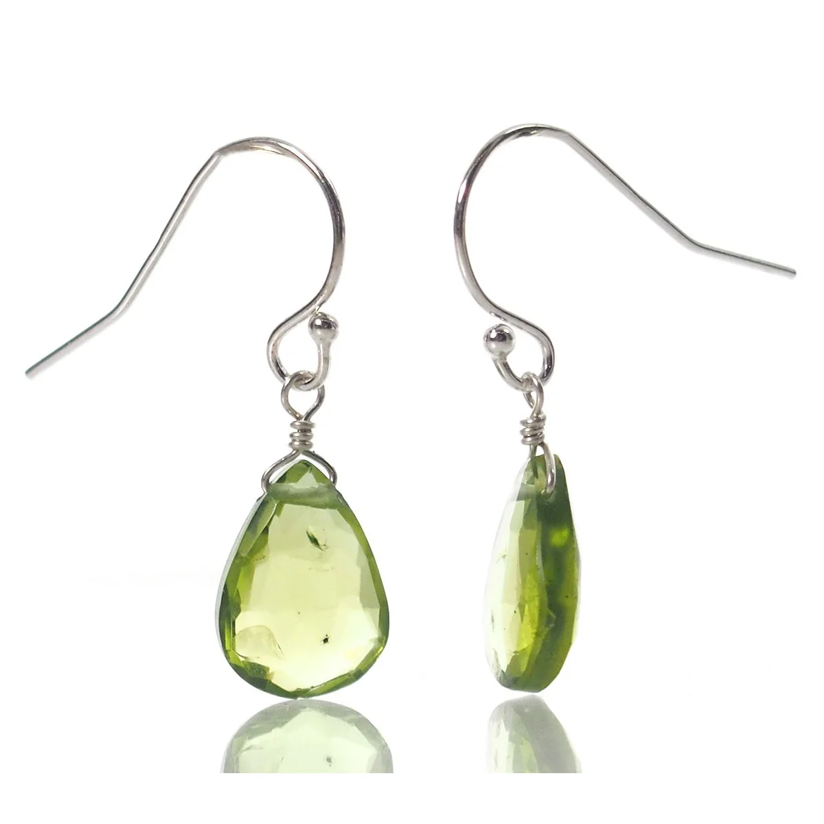Peridot Earrings with Sterling Silver French Earwires - Image 2