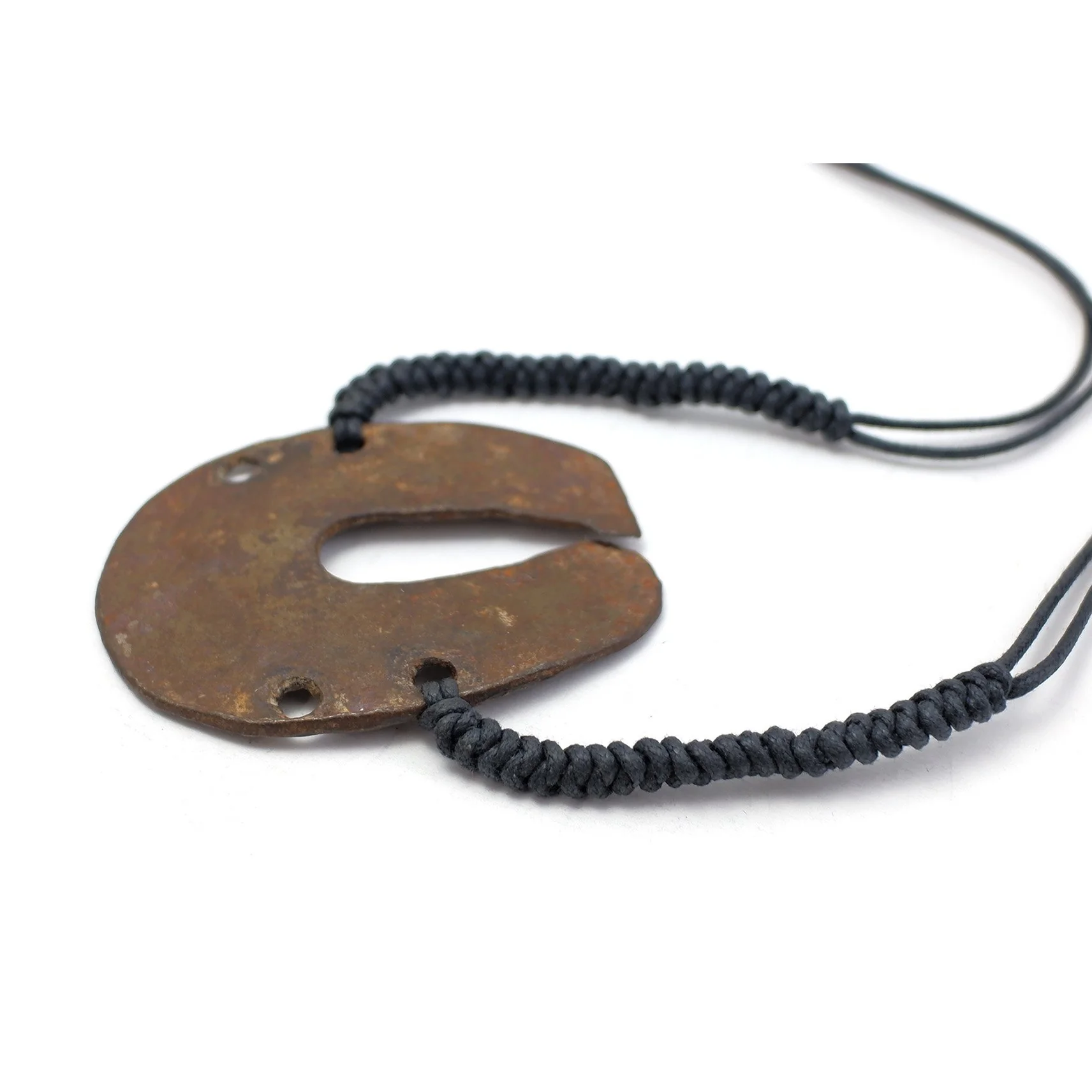 Persian Iron Horseshoe Amulet Necklace - Image 4