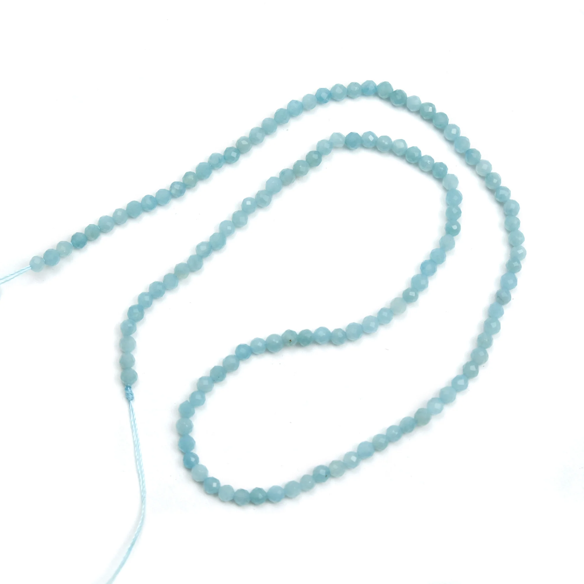 Peruvian Amazonite 3mm Faceted Rounds Strand - Image 3