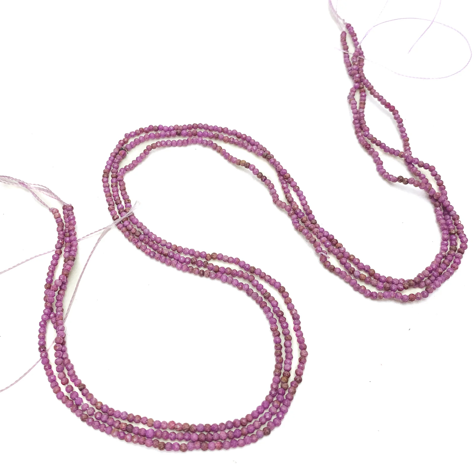 Phosphosiderite 2mm Faceted Rounds Bead Strand - Image 4
