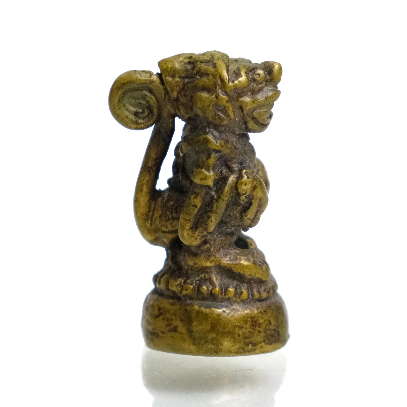 Phra Hanuman Brass Miniature Statue 5 - Image 2