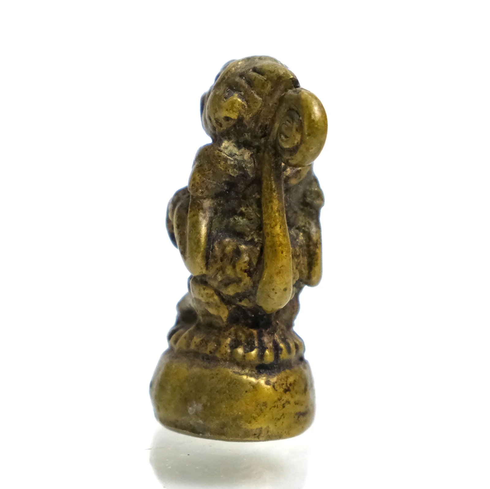 Phra Hanuman Brass Miniature Statue 5 - Image 3