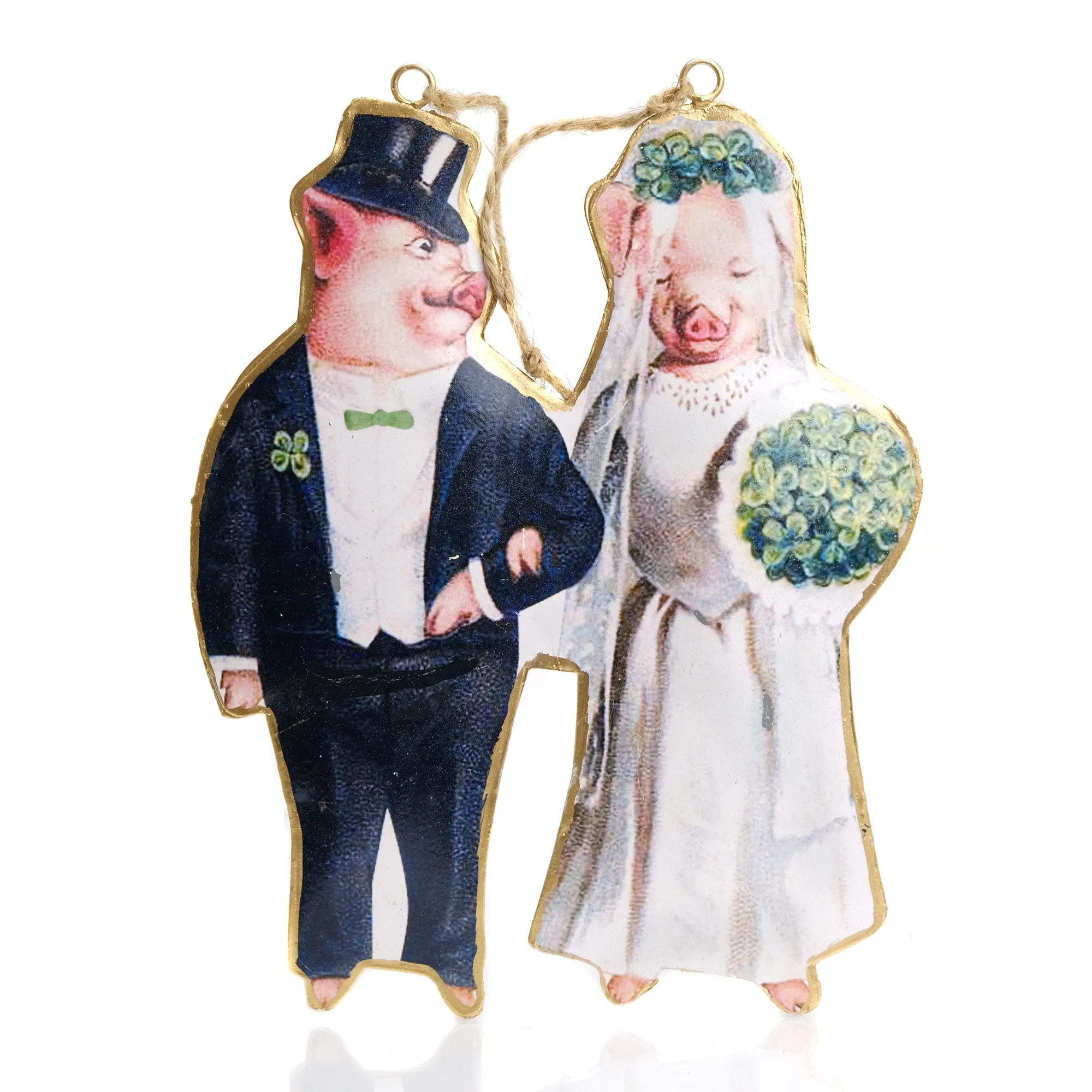 Pig Bride/Groom Ornament - Image 4