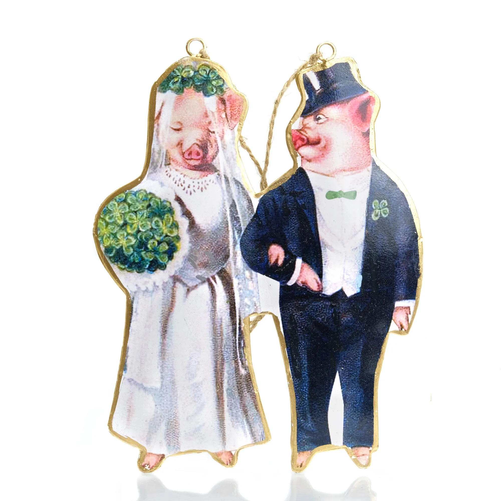 Pig Bride/Groom Ornament - Image 5