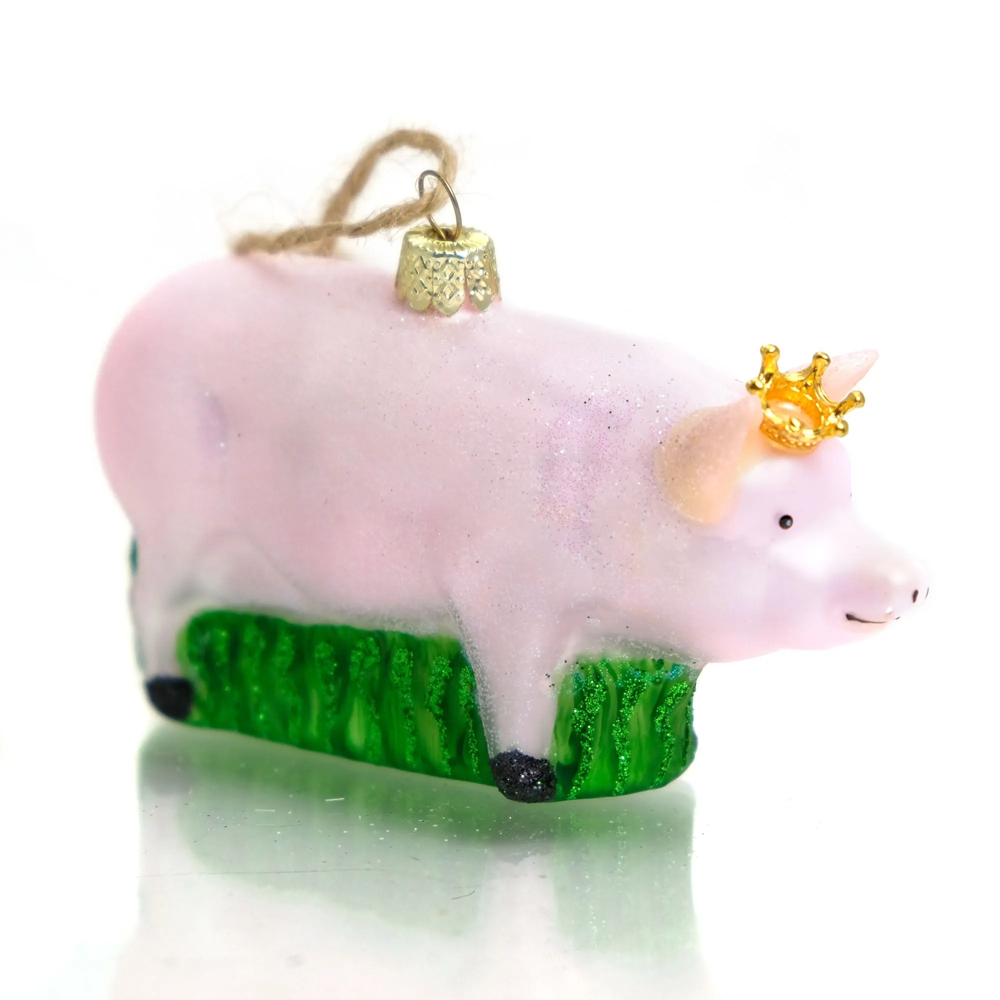Pig Glass Ornament - Image 4