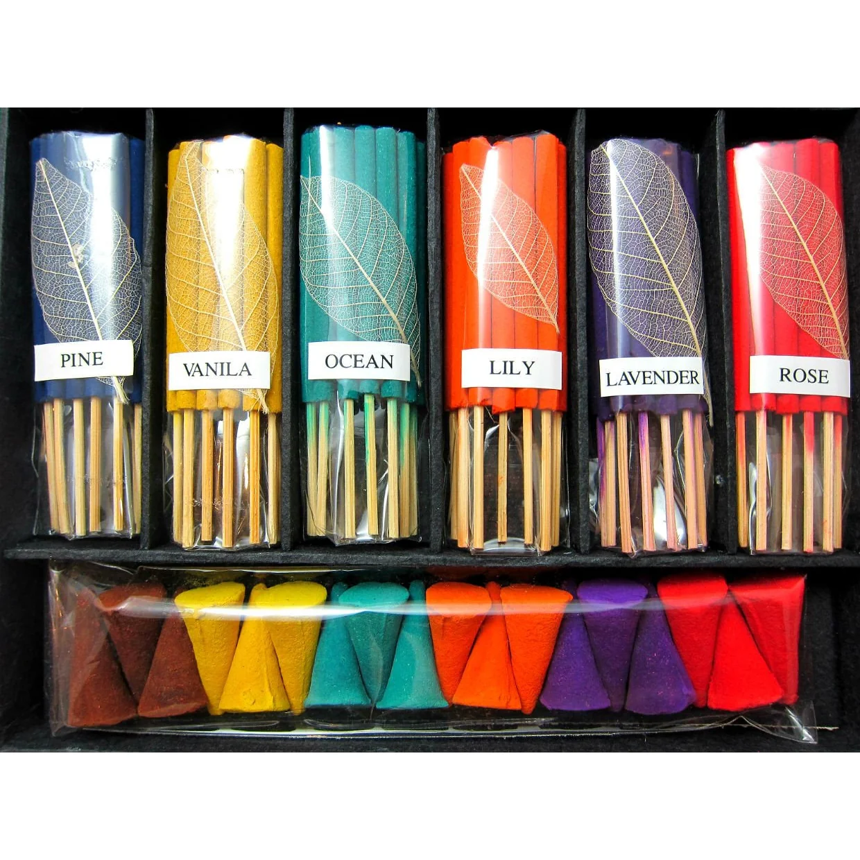 Pine, Vanilla, Ocean, Lily, Lavender & Rose Incense Gift Set - Image 2
