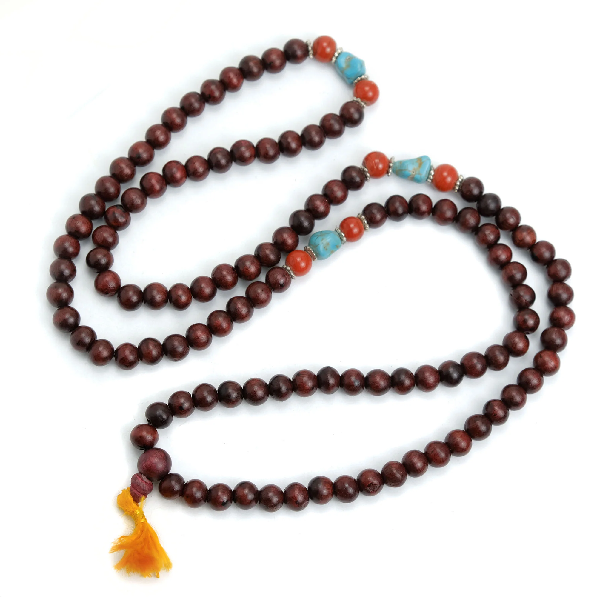 Pine Wood Mala 10mm with Spacers - Image 2