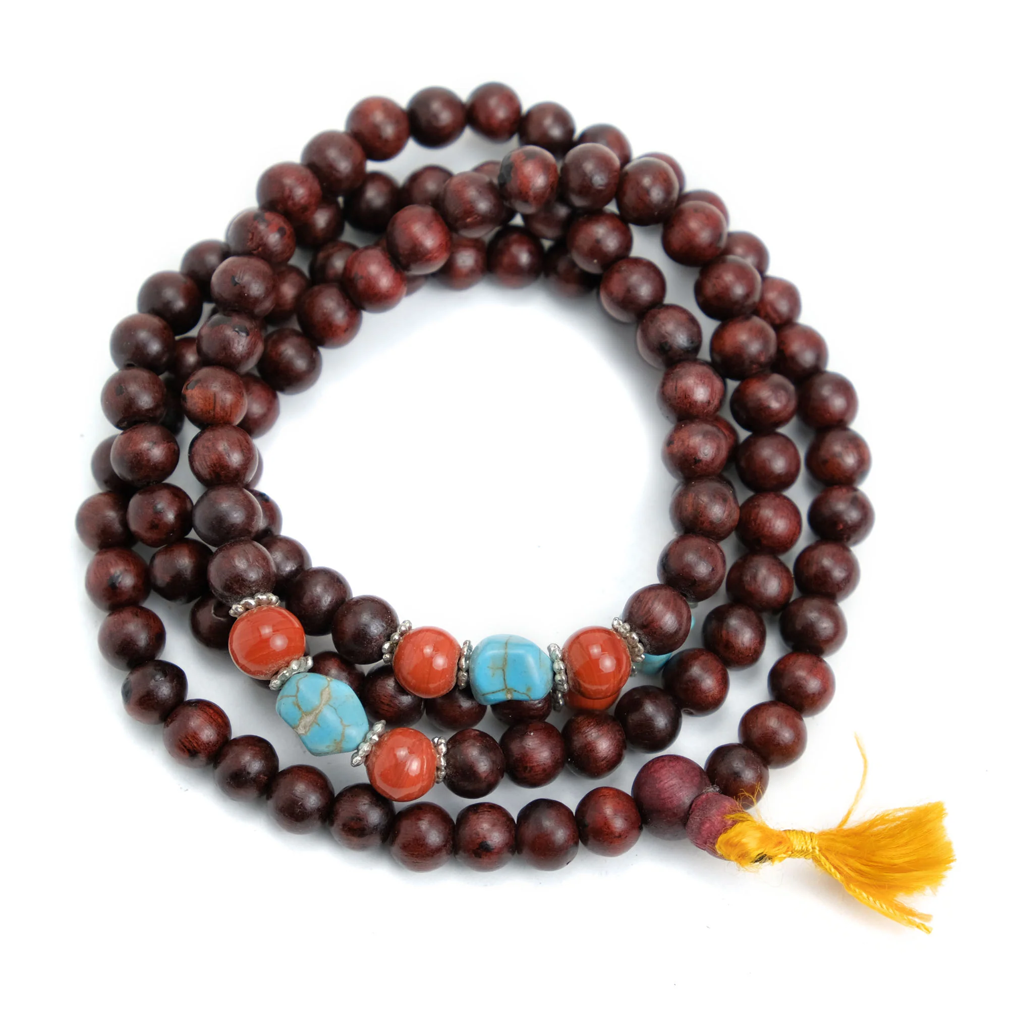 Pine Wood Mala 10mm with Spacers - Image 3