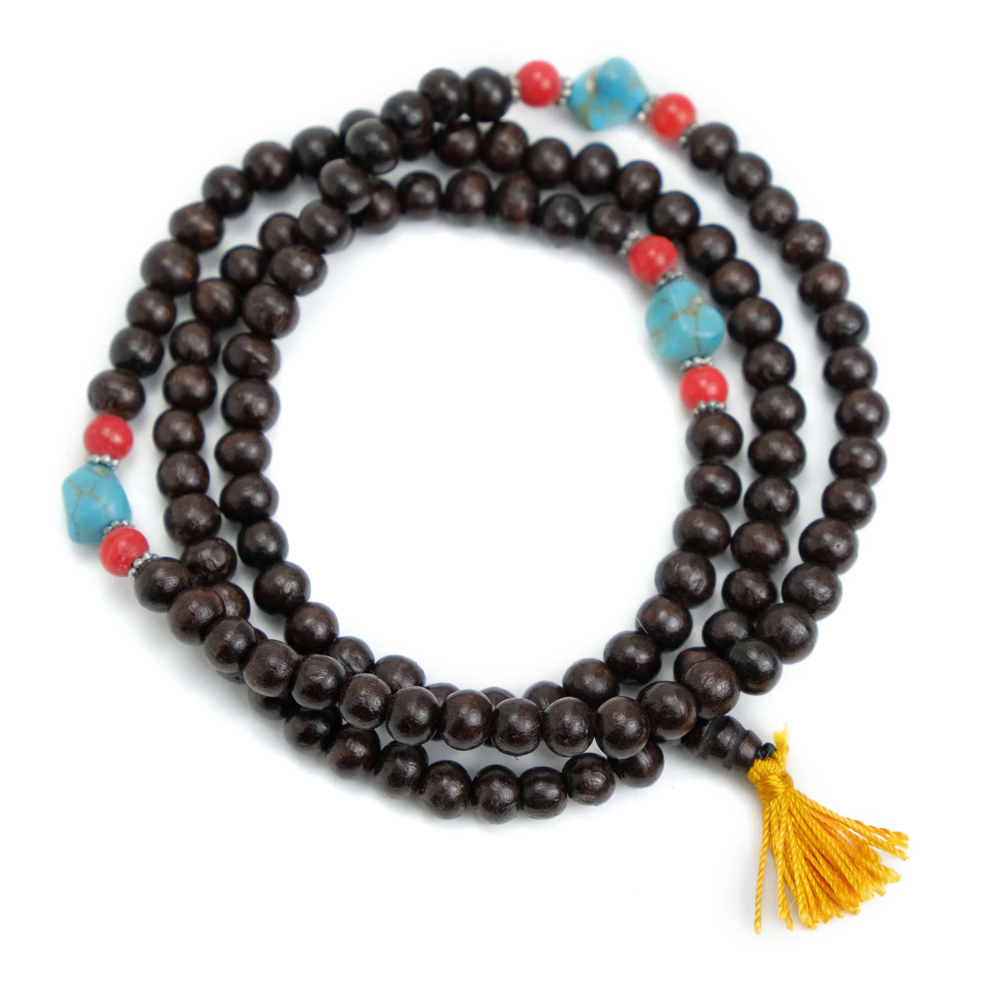 Pine Wood Mala 8mm with Spacers - Image 3