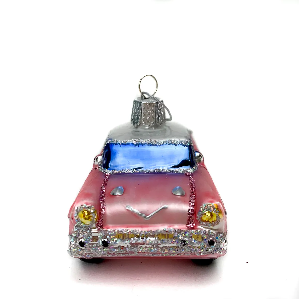 "We're Going Ringing on the Freeway of Love in a Pink Cadillac" Ornament - Image 3