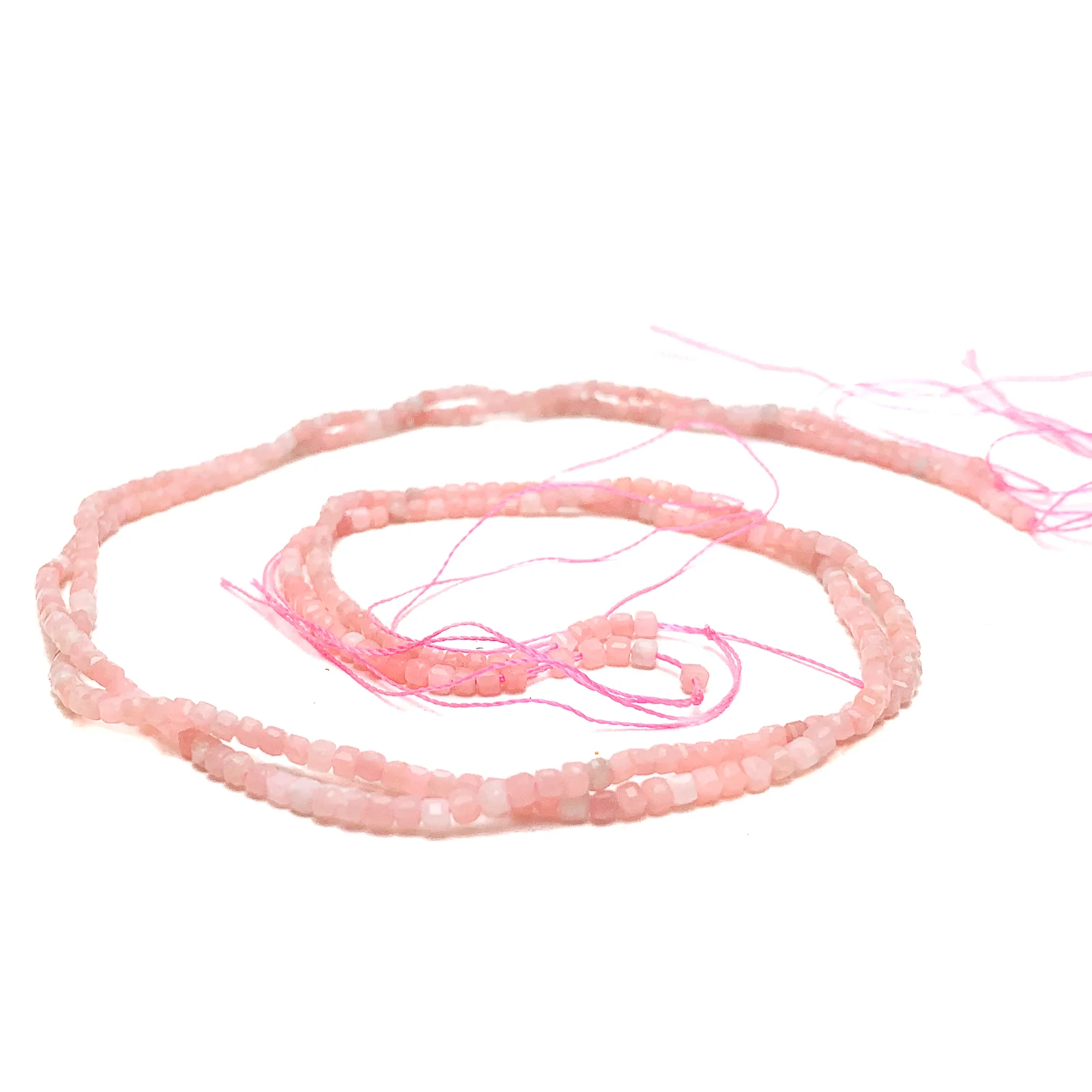 Pink Opal 2.5mm Faceted Cubes Bead Strand - Image 5
