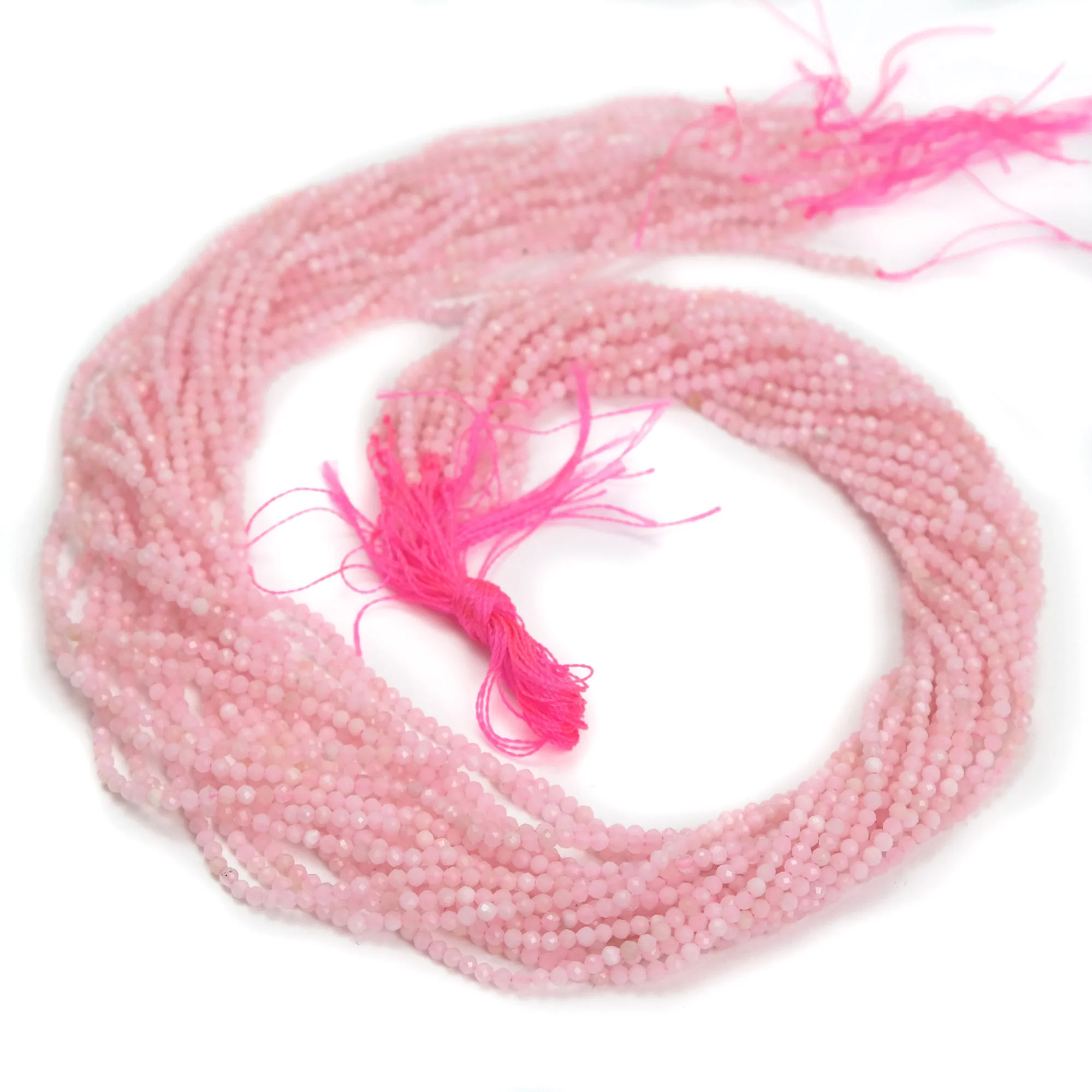 Pink Opal 2mm Faceted Rounds Strand - Image 2