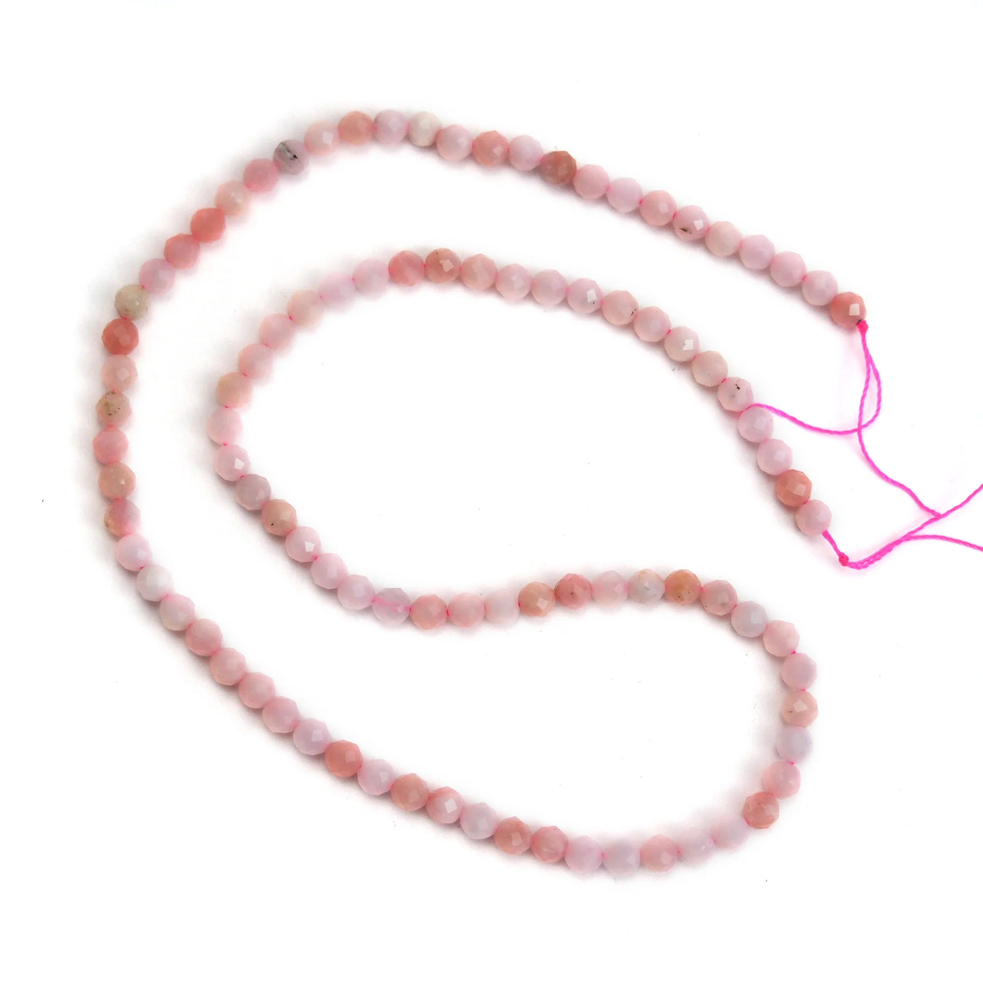 Pink Opal 4mm Faceted Rounds Rounds - Image 3