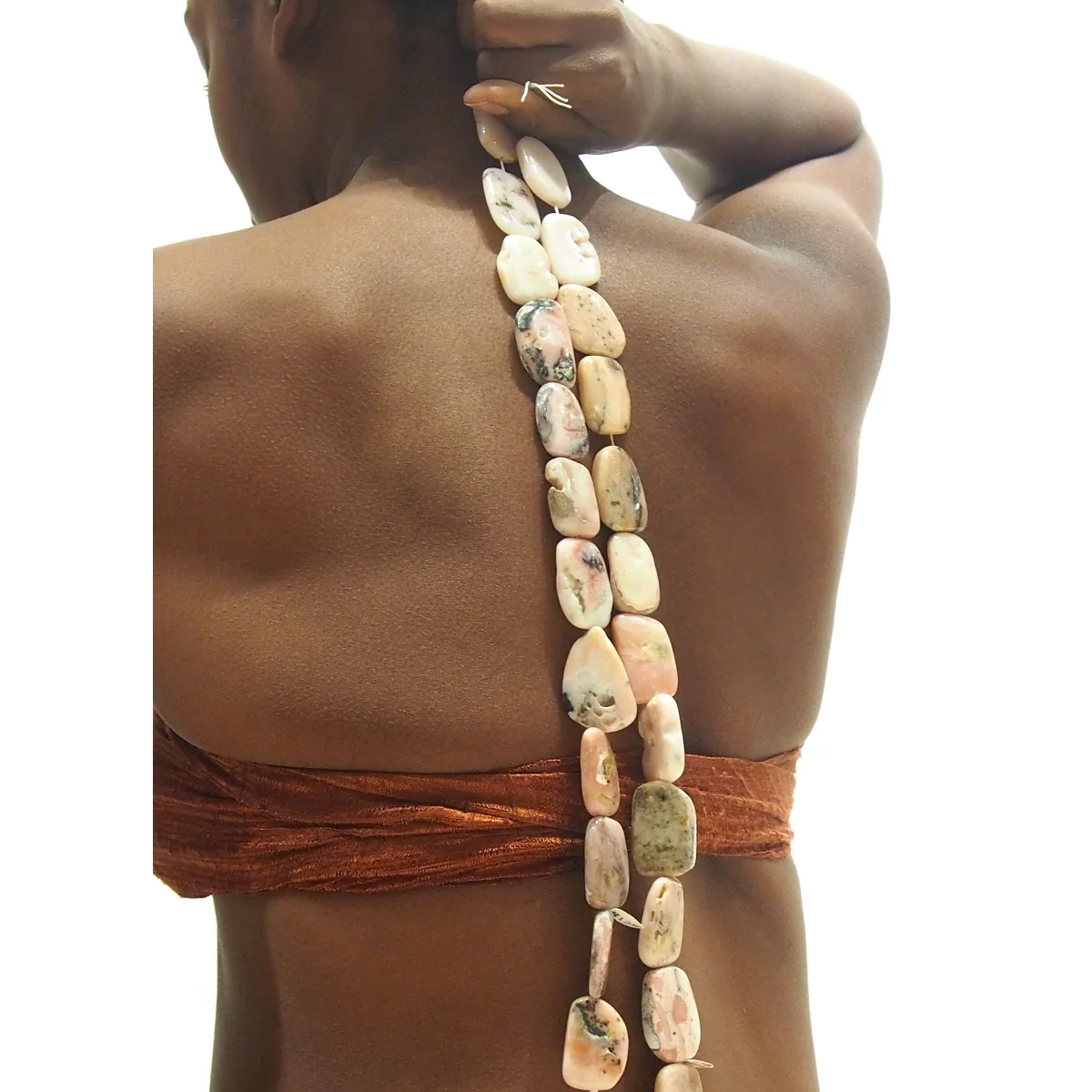 Pink Opal Raw Flat Slice Strand - Image 2