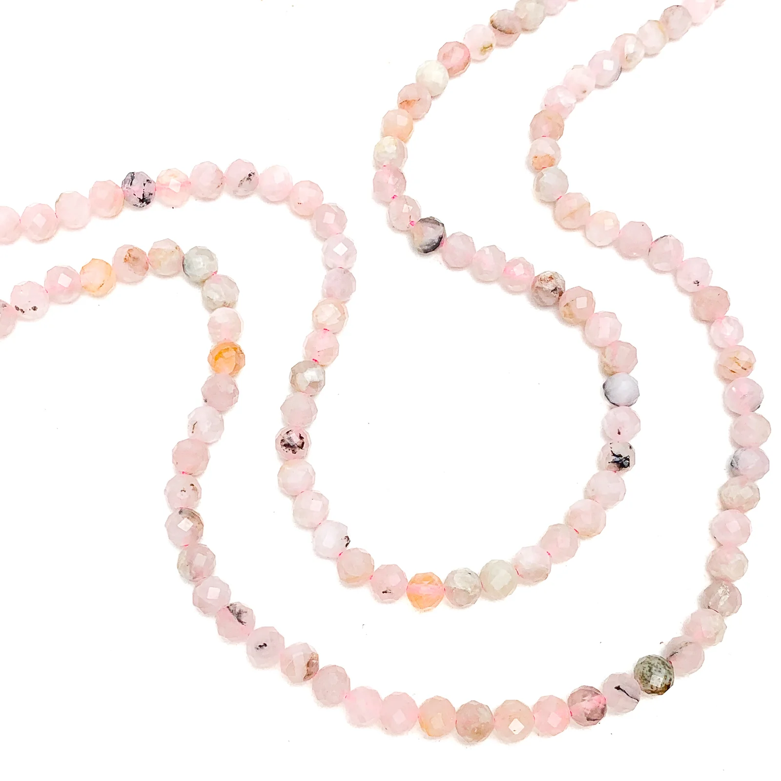 Pink Peruvian Opal 6mm Faceted Rounds Bead Strand - Image 6