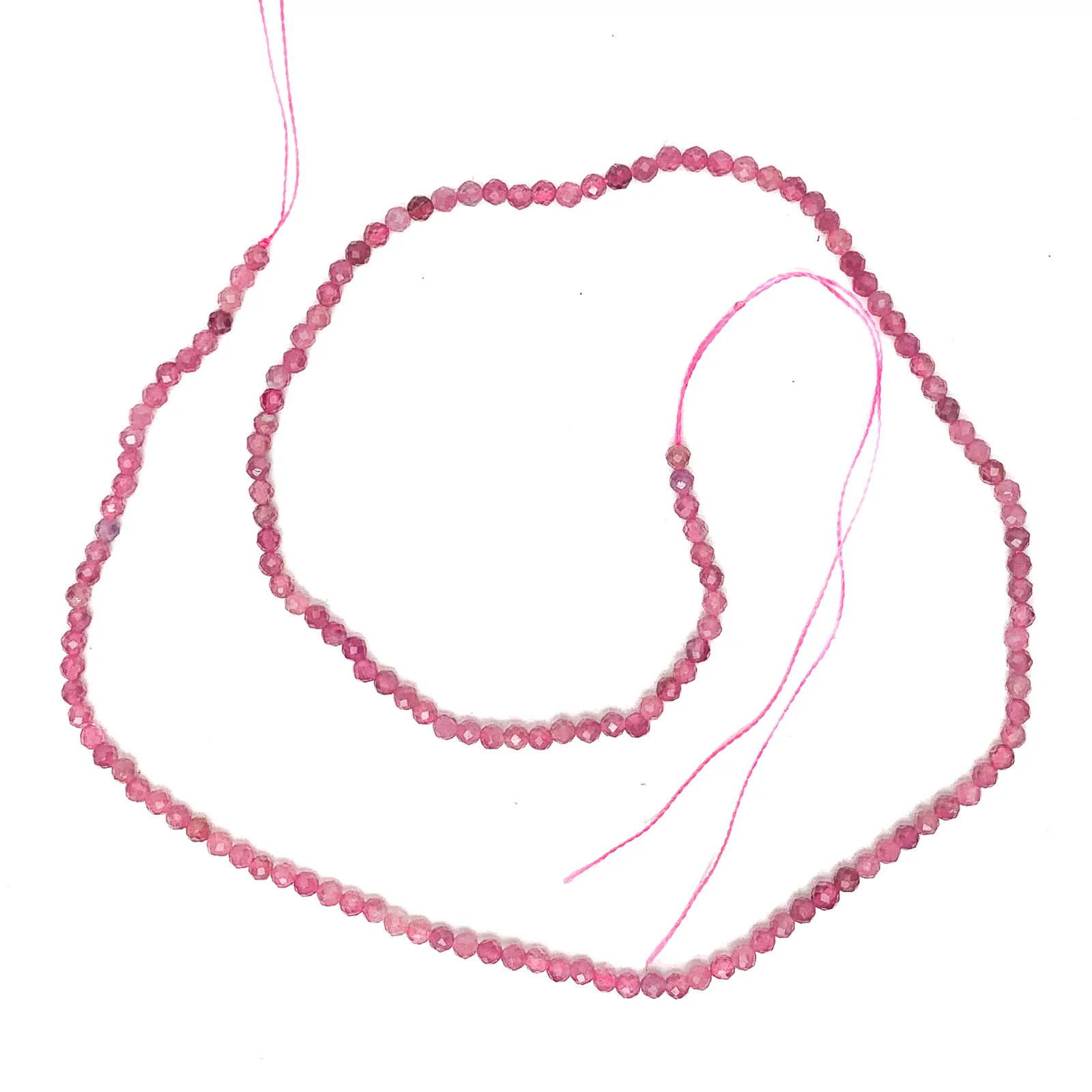 Pink Sapphire 2.5mm Faceted Rounds Bead Strand - Image 2