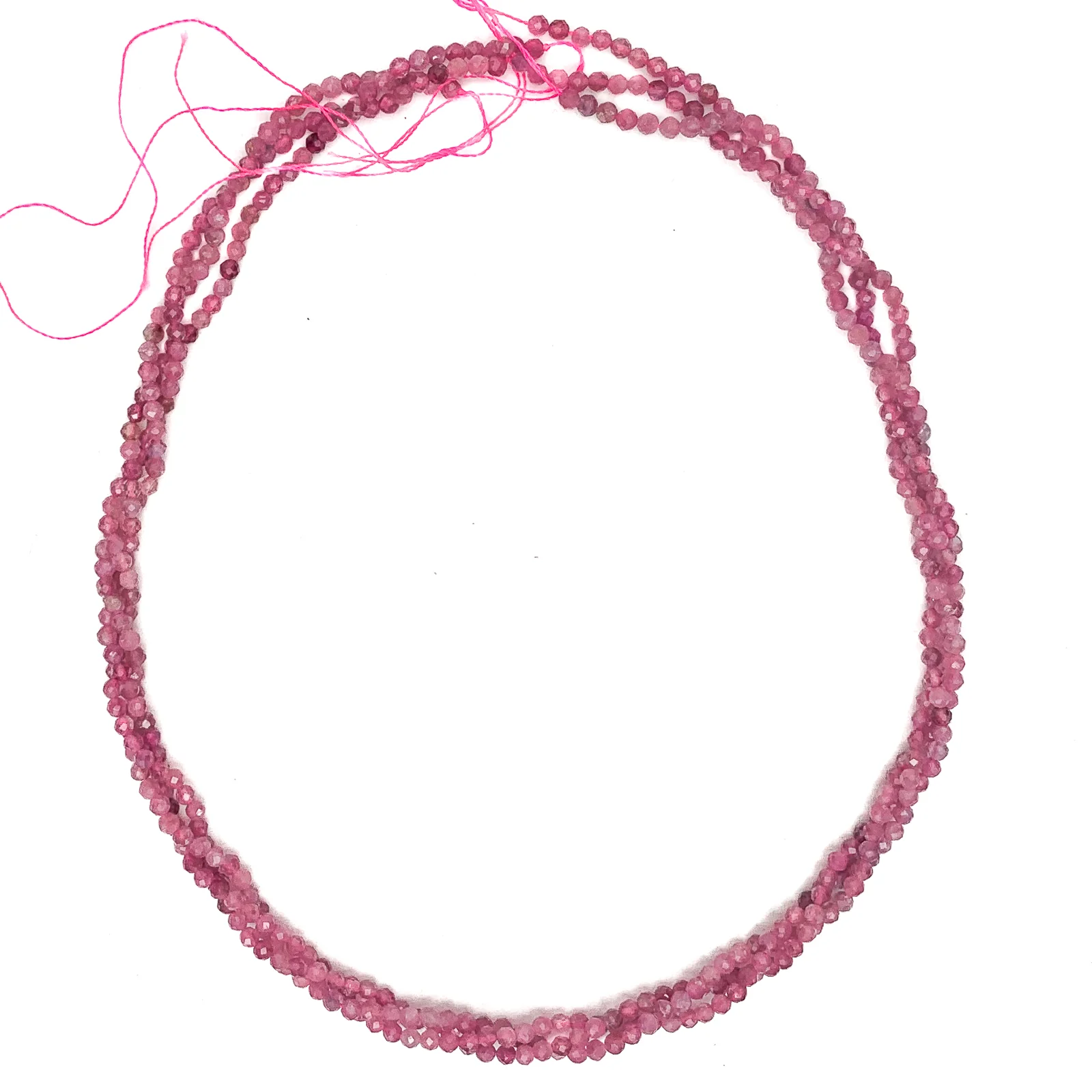 Pink Sapphire 2.5mm Faceted Rounds Bead Strand - Image 5