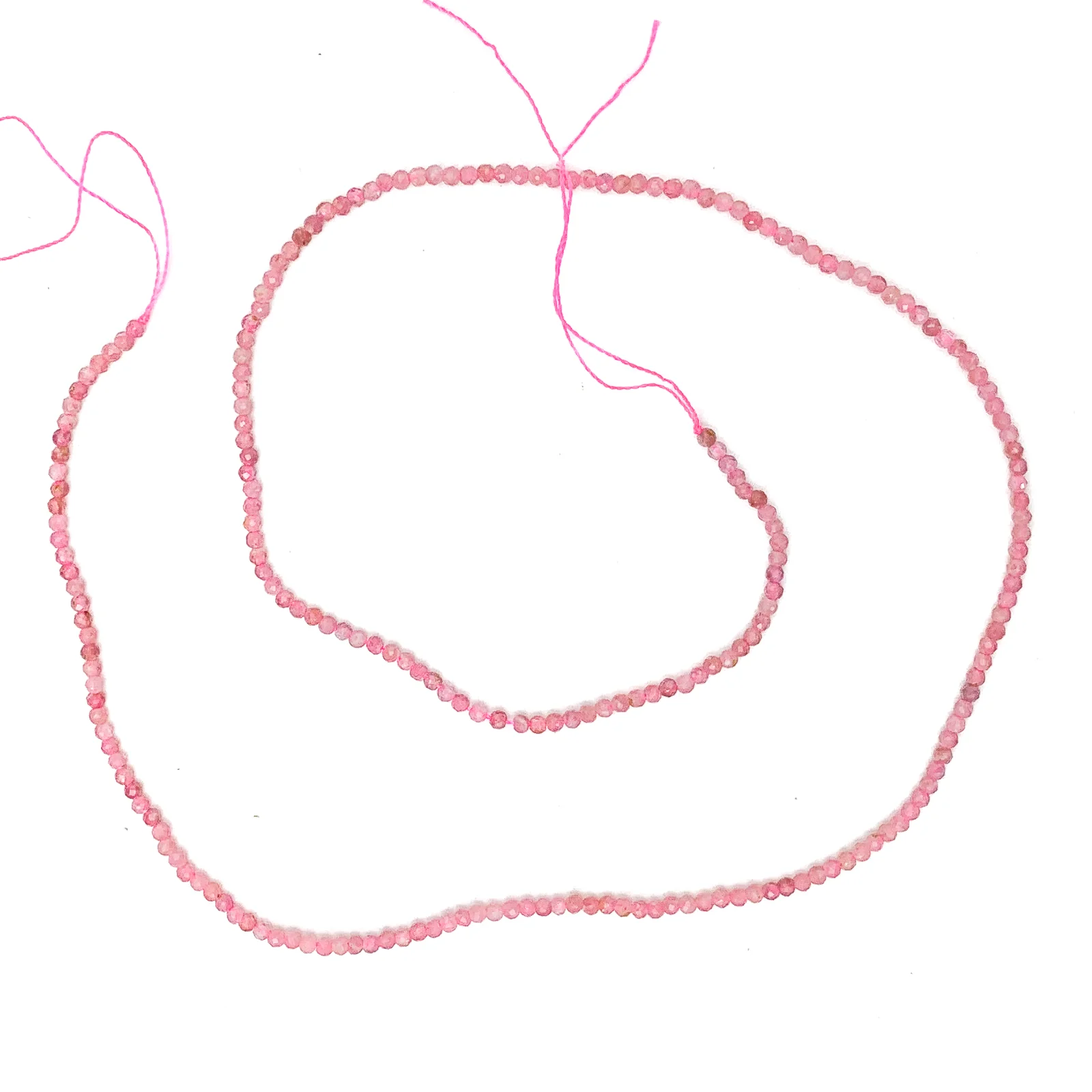 Pink Sapphire 2mm Faceted Rounds Bead Strand - Image 2