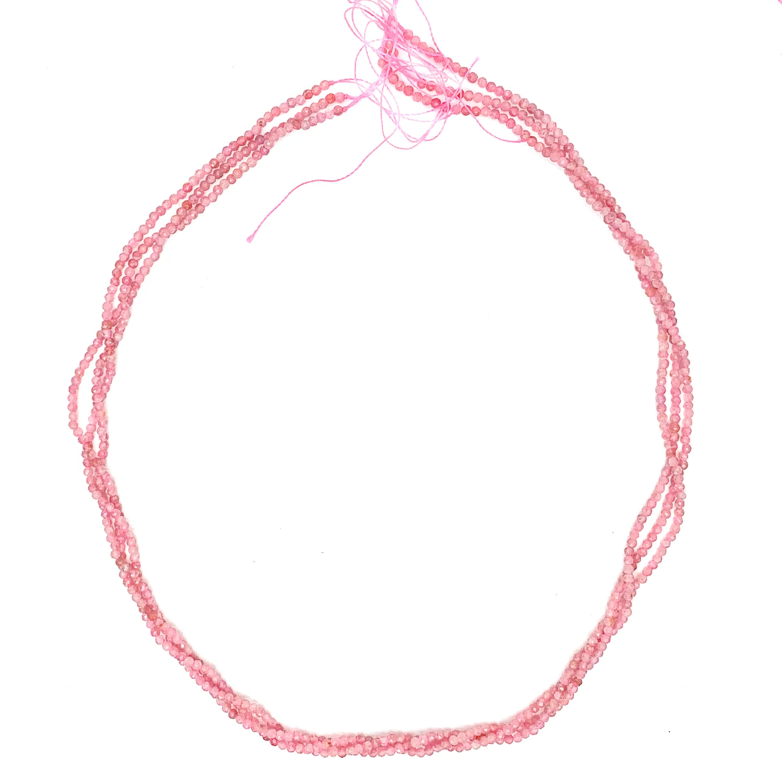 Pink Sapphire 2mm Faceted Rounds Bead Strand - Image 5