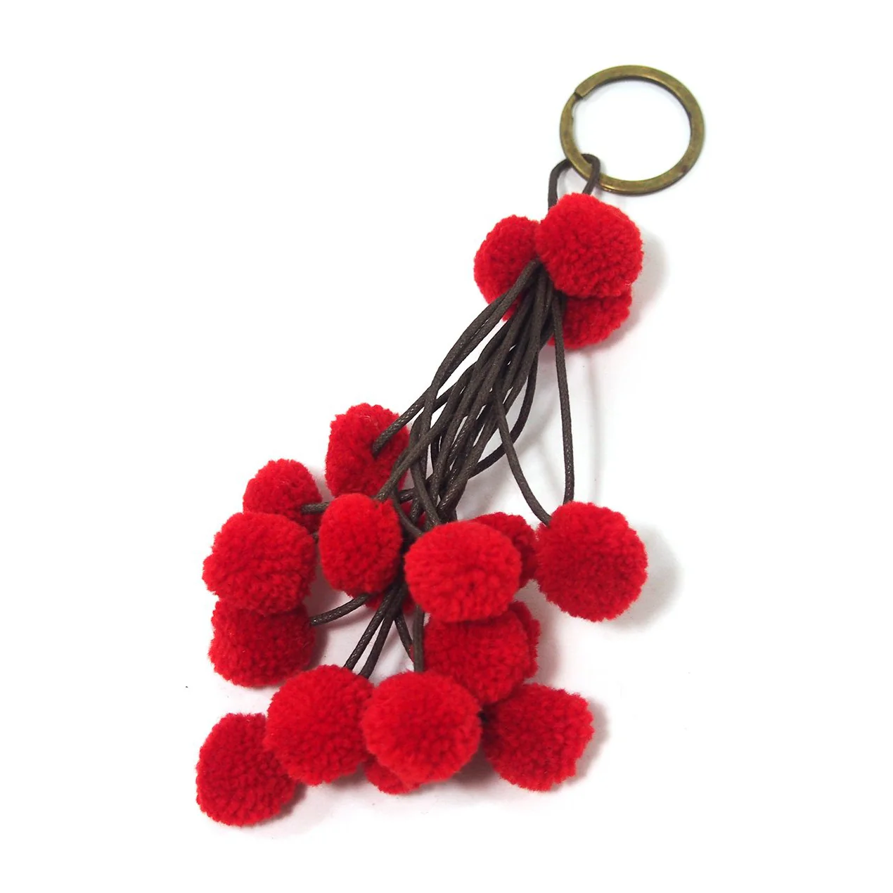 Pom Pom Tassel Keychain with O Ring, A - Image 2