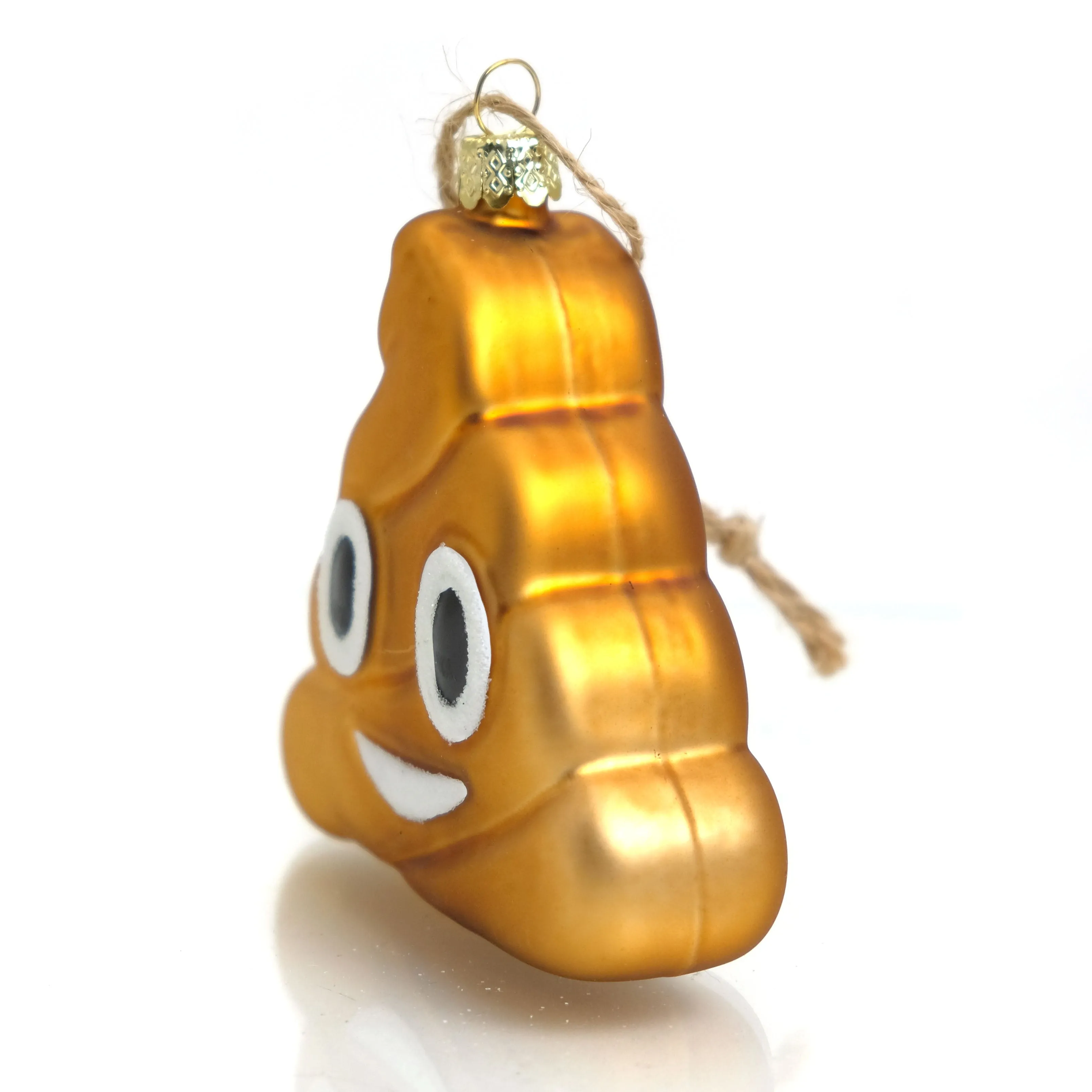 Poo Emoji Glass Ornament - Image 2