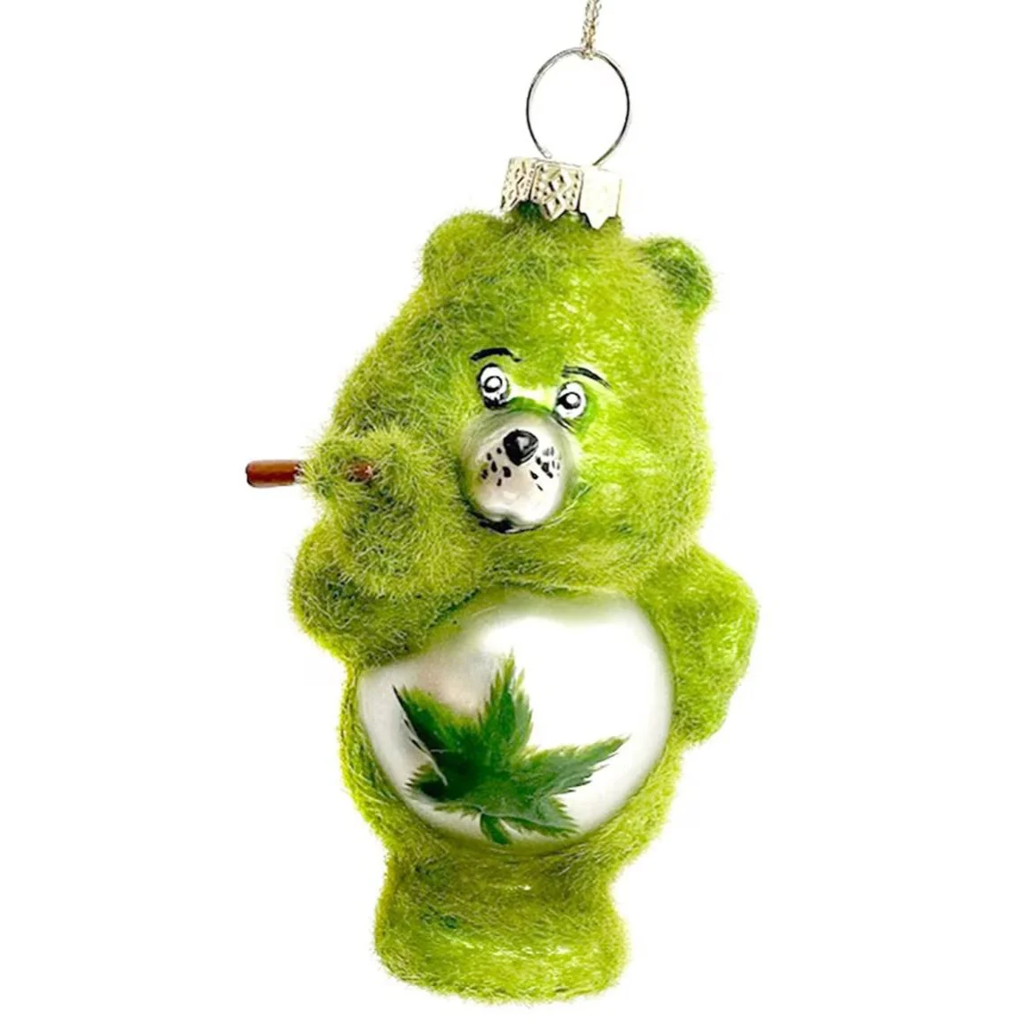 Pot Belly Bear Cannabis Themed Ornament - Image 2