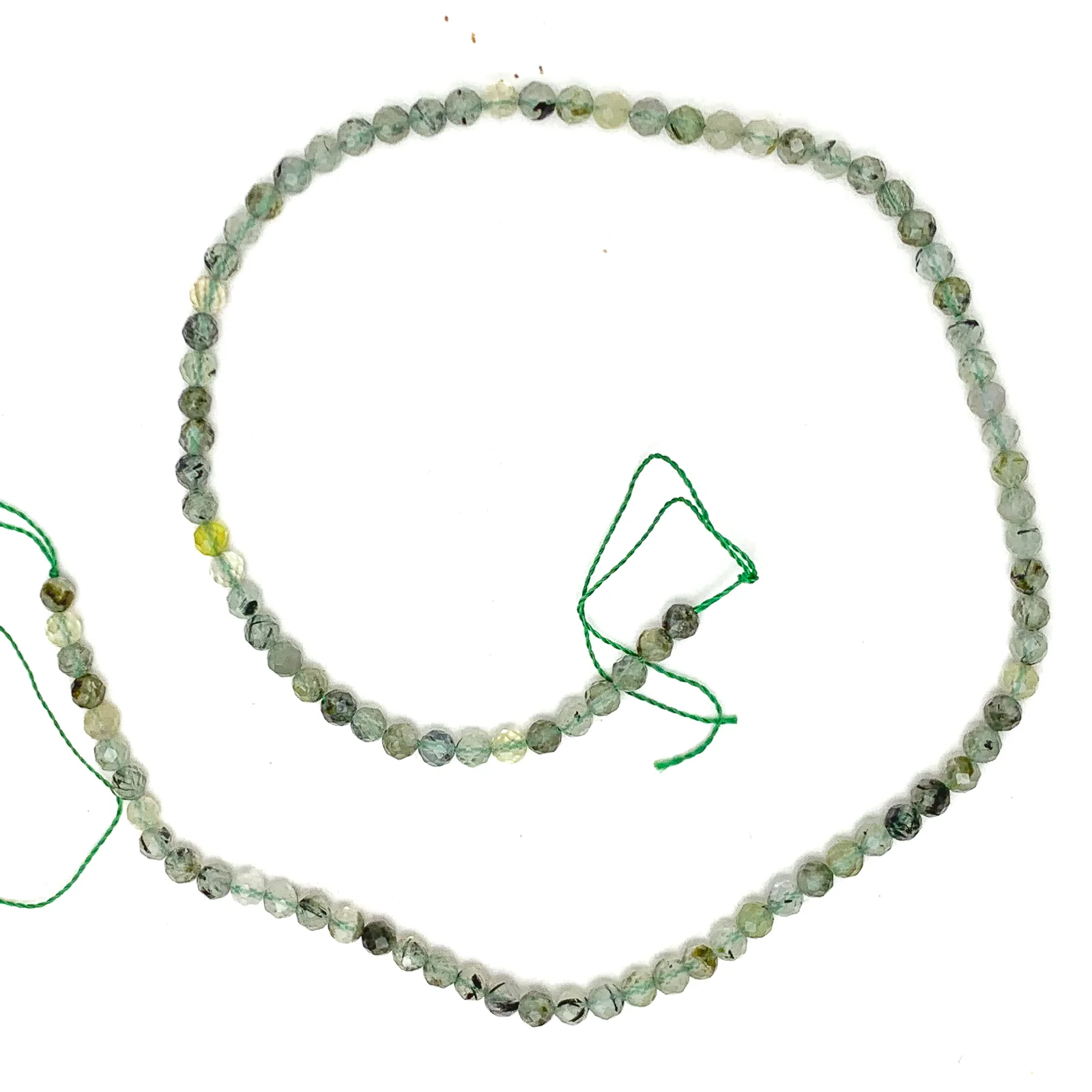 Prehnite 4mm Faceted Rounds Bead Strand - Image 2