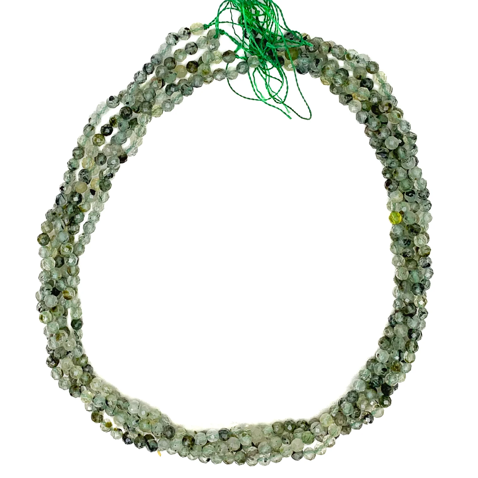 Prehnite 4mm Faceted Rounds Bead Strand - Image 6