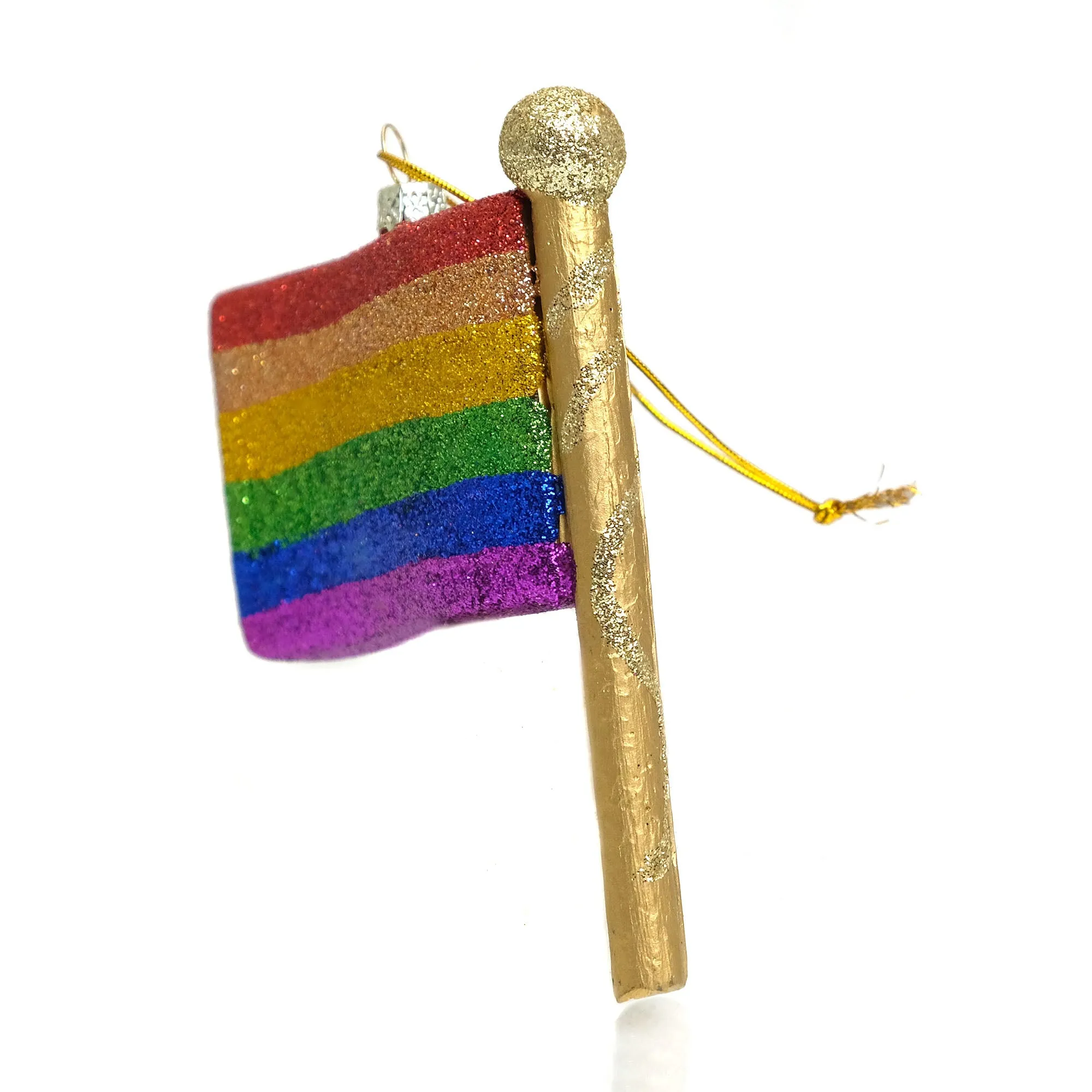 Pride Flag Glass Ornament - Image 2