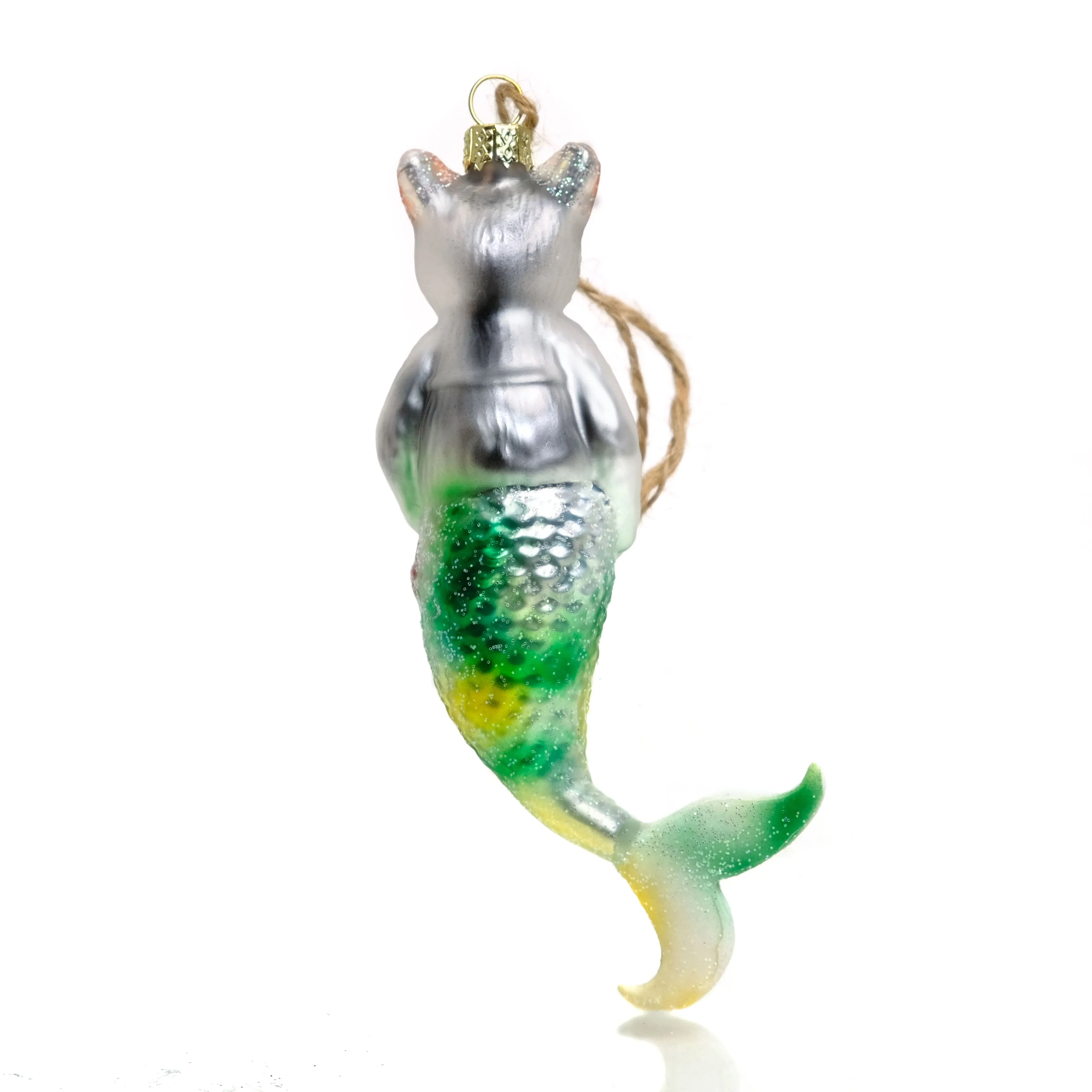 Purr-Maid Glass Mermaid Ornament - Image 3
