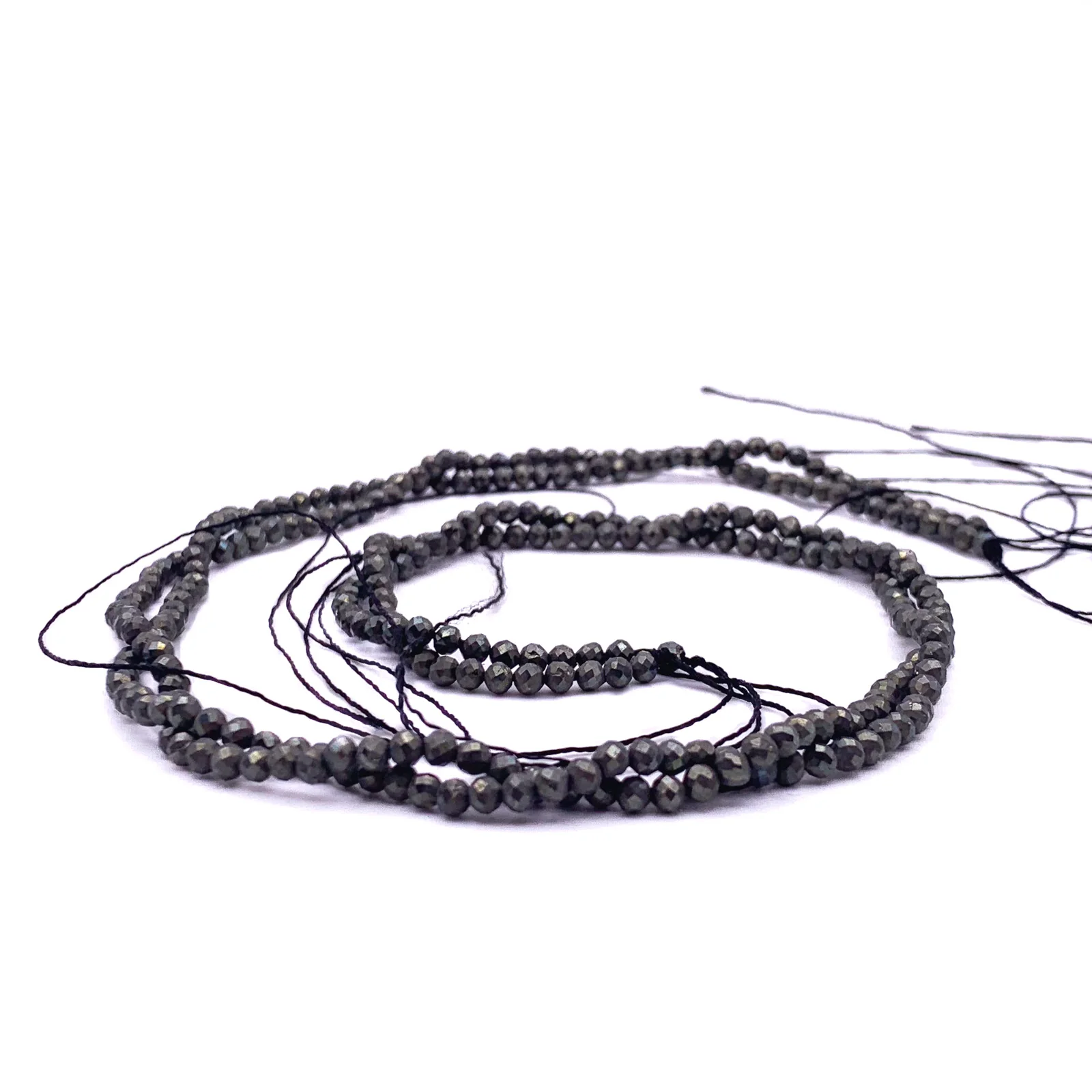 Pyrite 2.8mm Faceted Round Beads - Image 3
