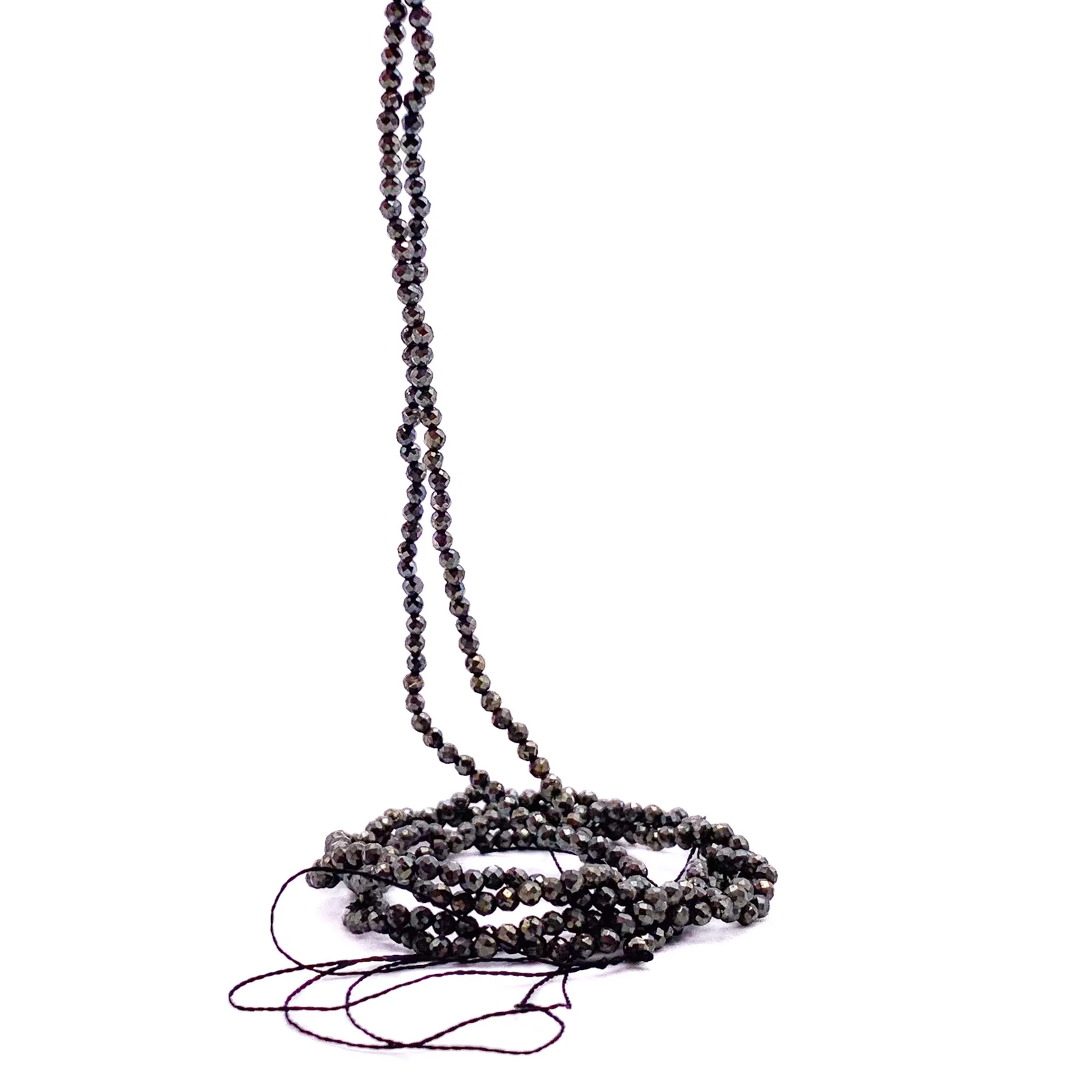 Pyrite 2mm Faceted Rounds Bead Strand - Image 5