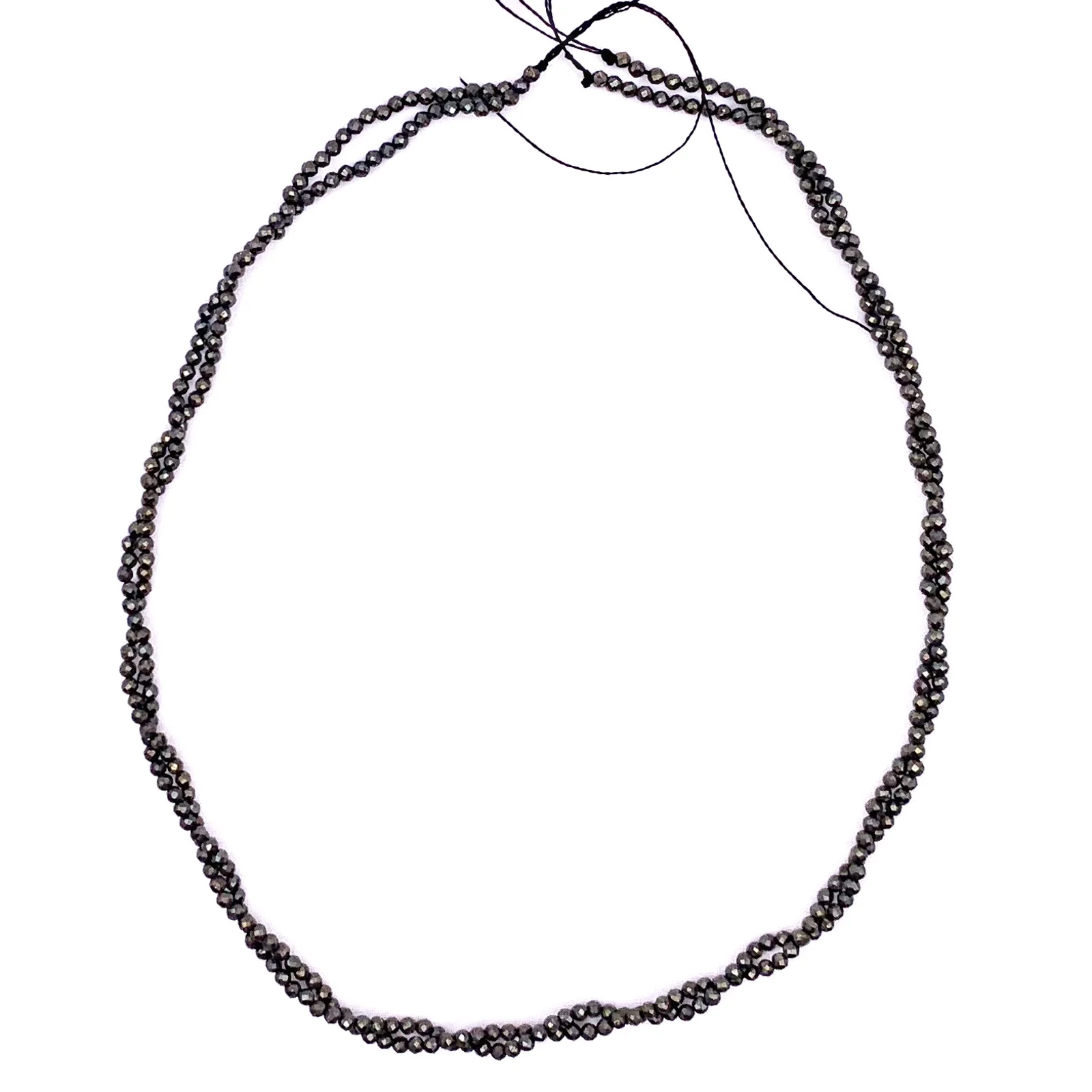Pyrite 2mm Faceted Rounds Bead Strand - Image 6