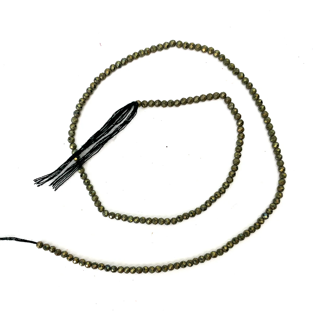 Pyrite 2mm Faceted Rounds Strand - Image 3