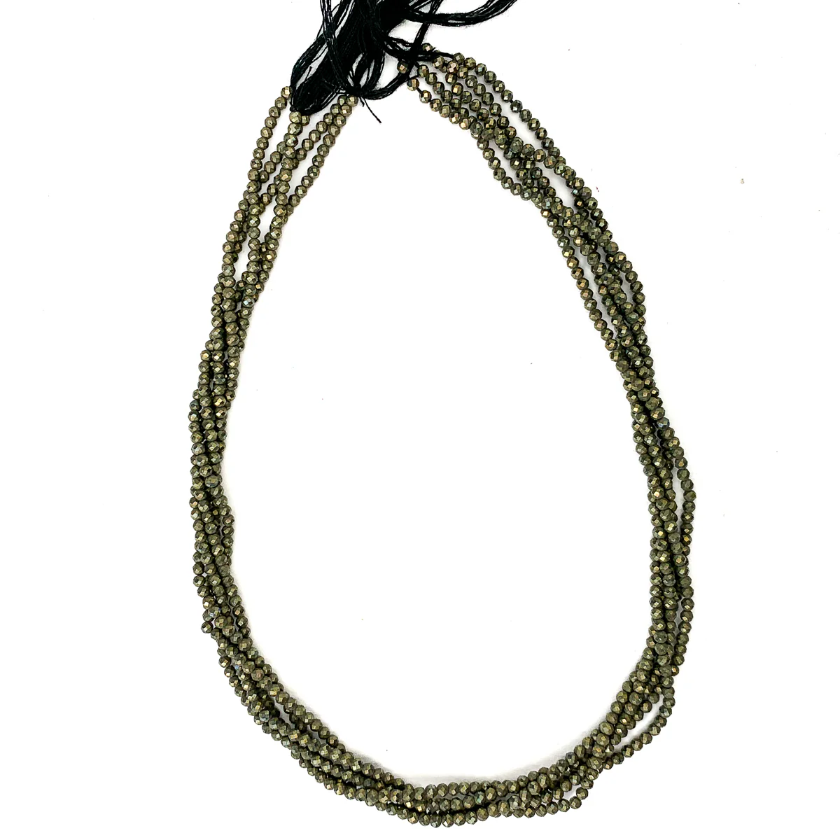Pyrite 2mm Faceted Rounds Strand - Image 4