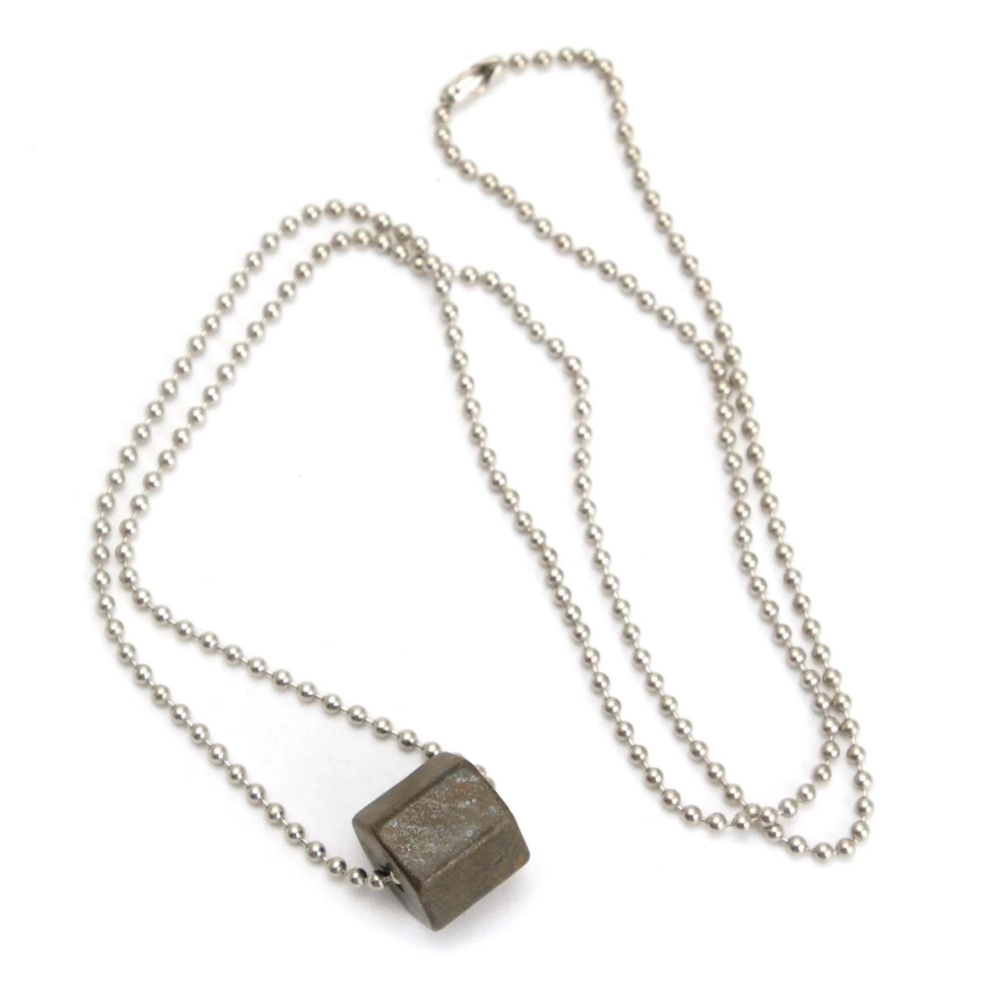 Pyrite Ball Chain Necklace - Image 3