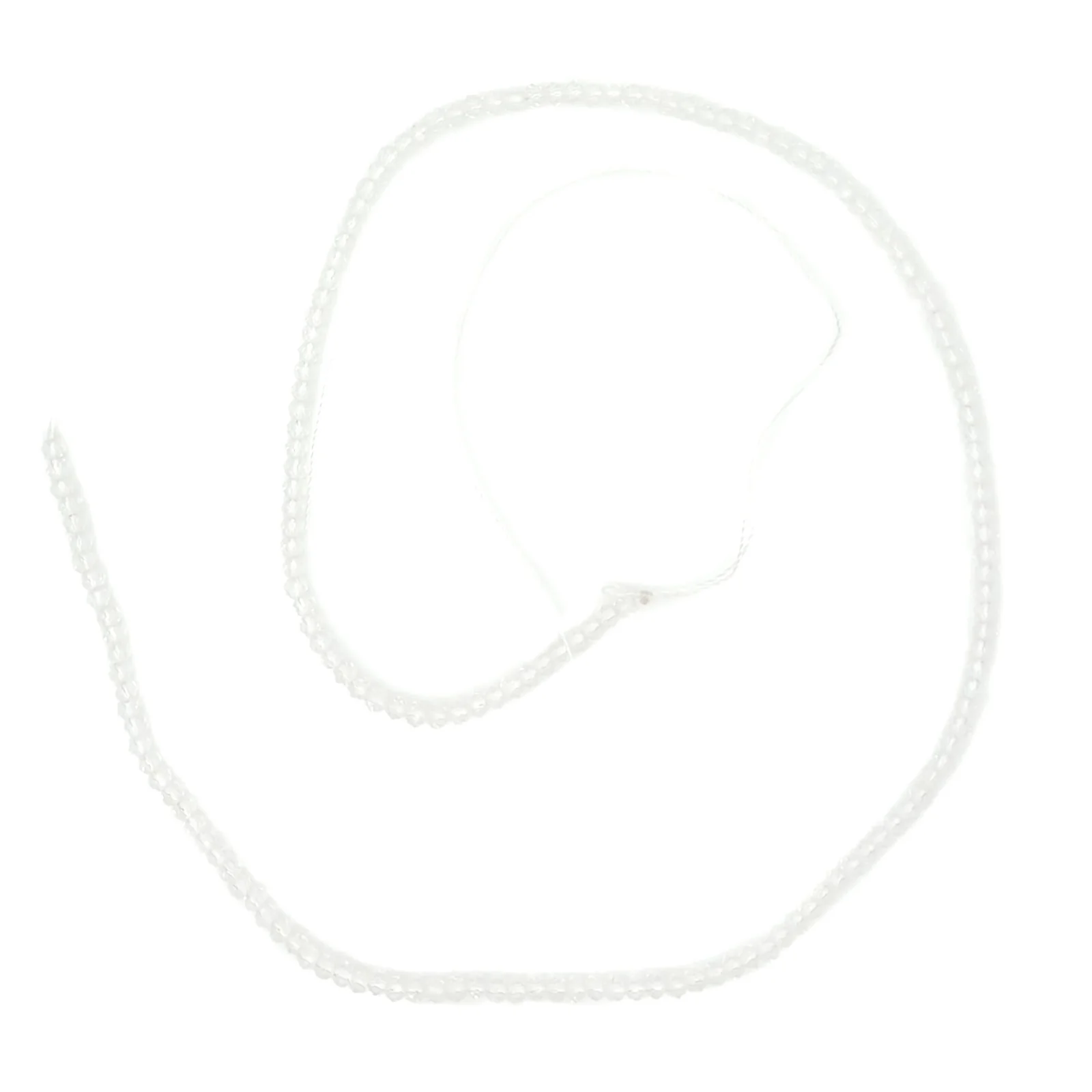 Quartz Crystal 2.5mm Faceted Rounds Bead Strand - Image 2