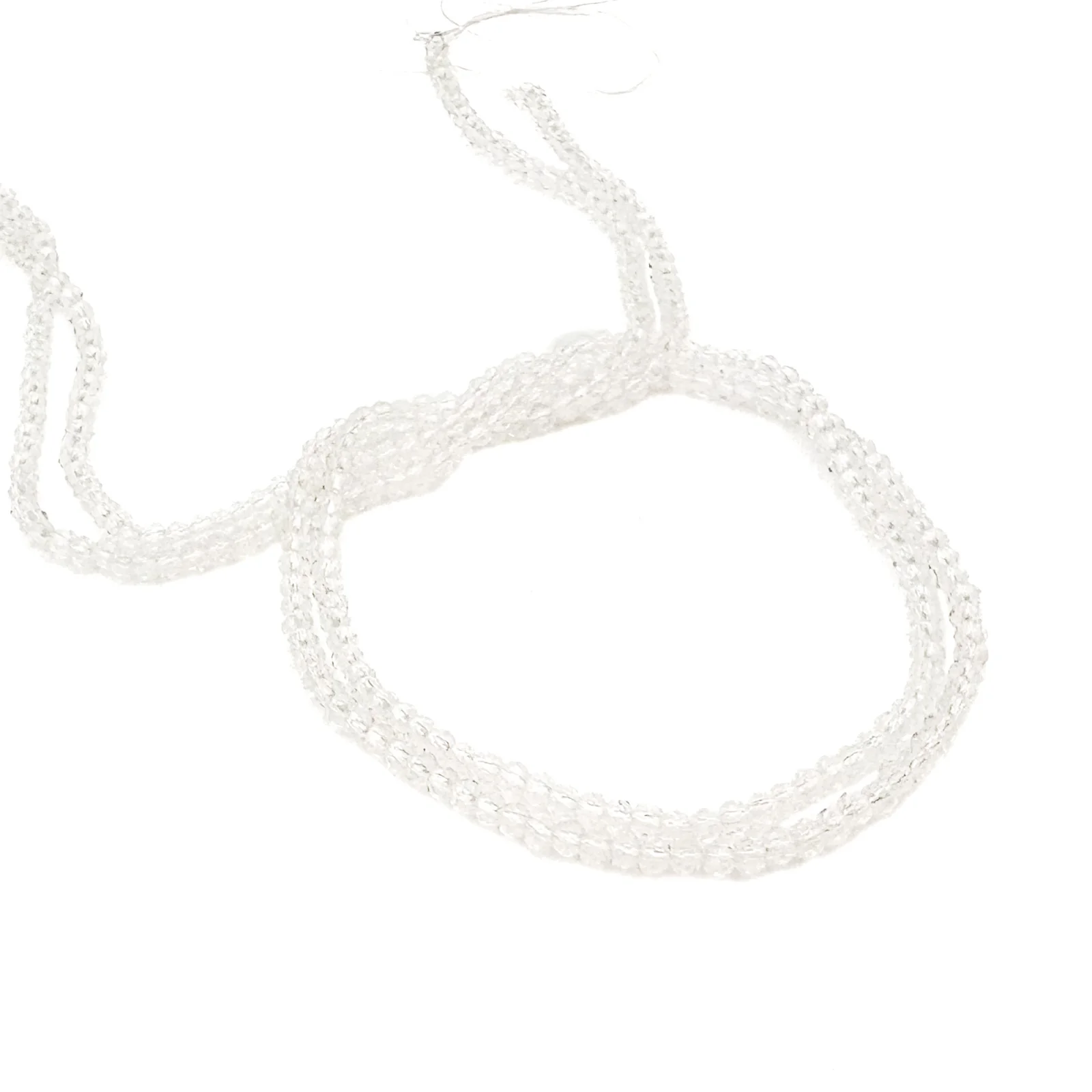 Quartz Crystal 2.5mm Faceted Rounds Bead Strand - Image 3