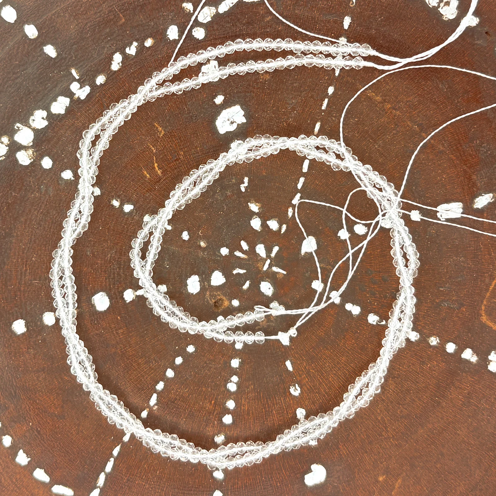 Quartz Crystal 2.5mm Faceted Rounds Bead Strand - Image 4