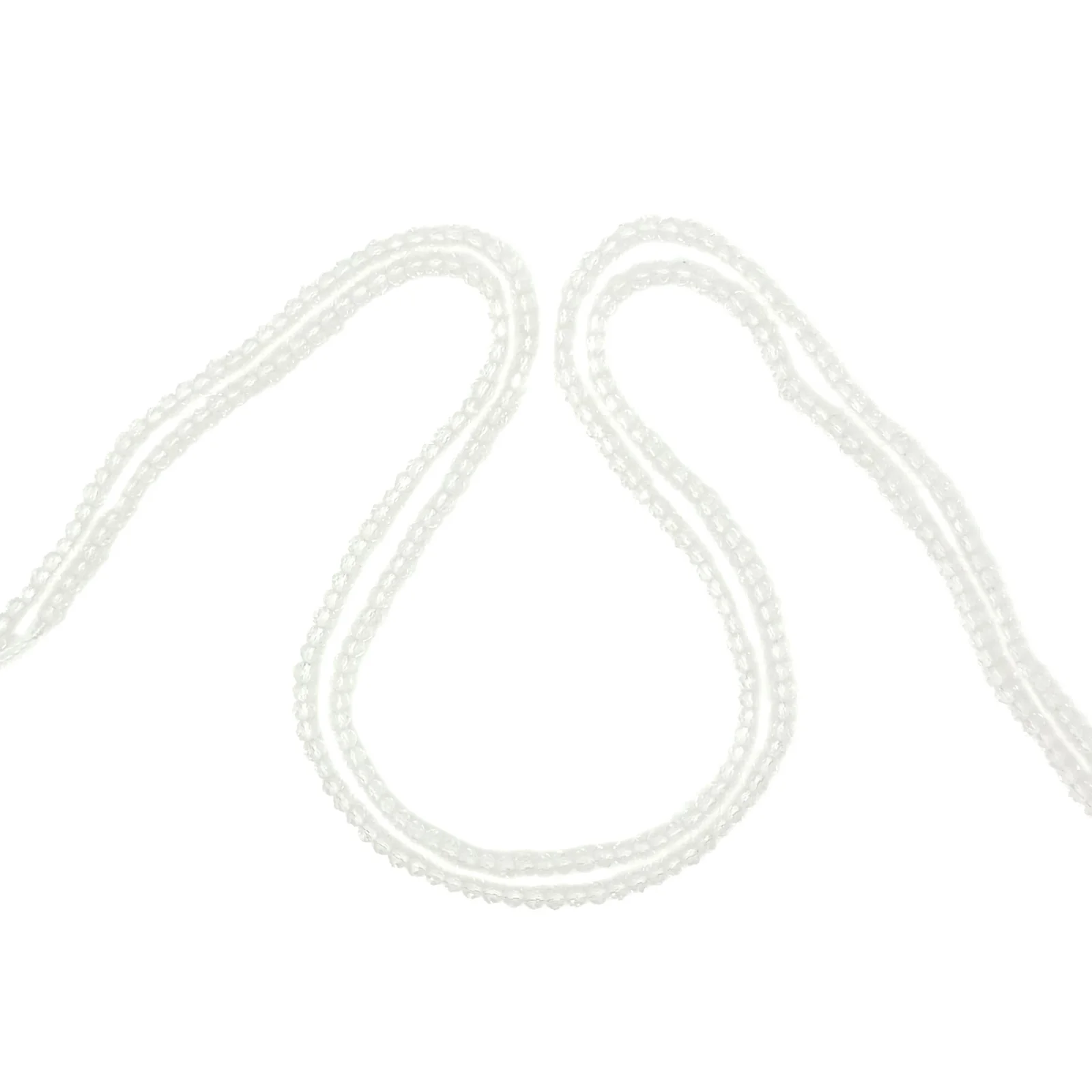Quartz Crystal 2.5mm Faceted Rounds Bead Strand - Image 7