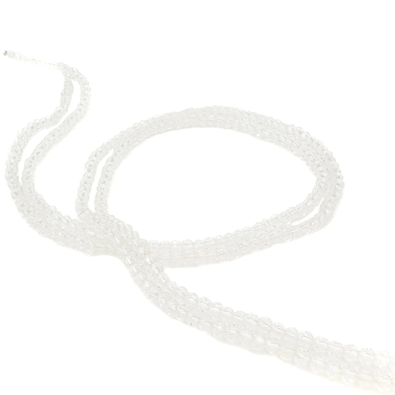 Quartz Crystal 2.5mm Faceted Rounds Bead Strand - Image 8