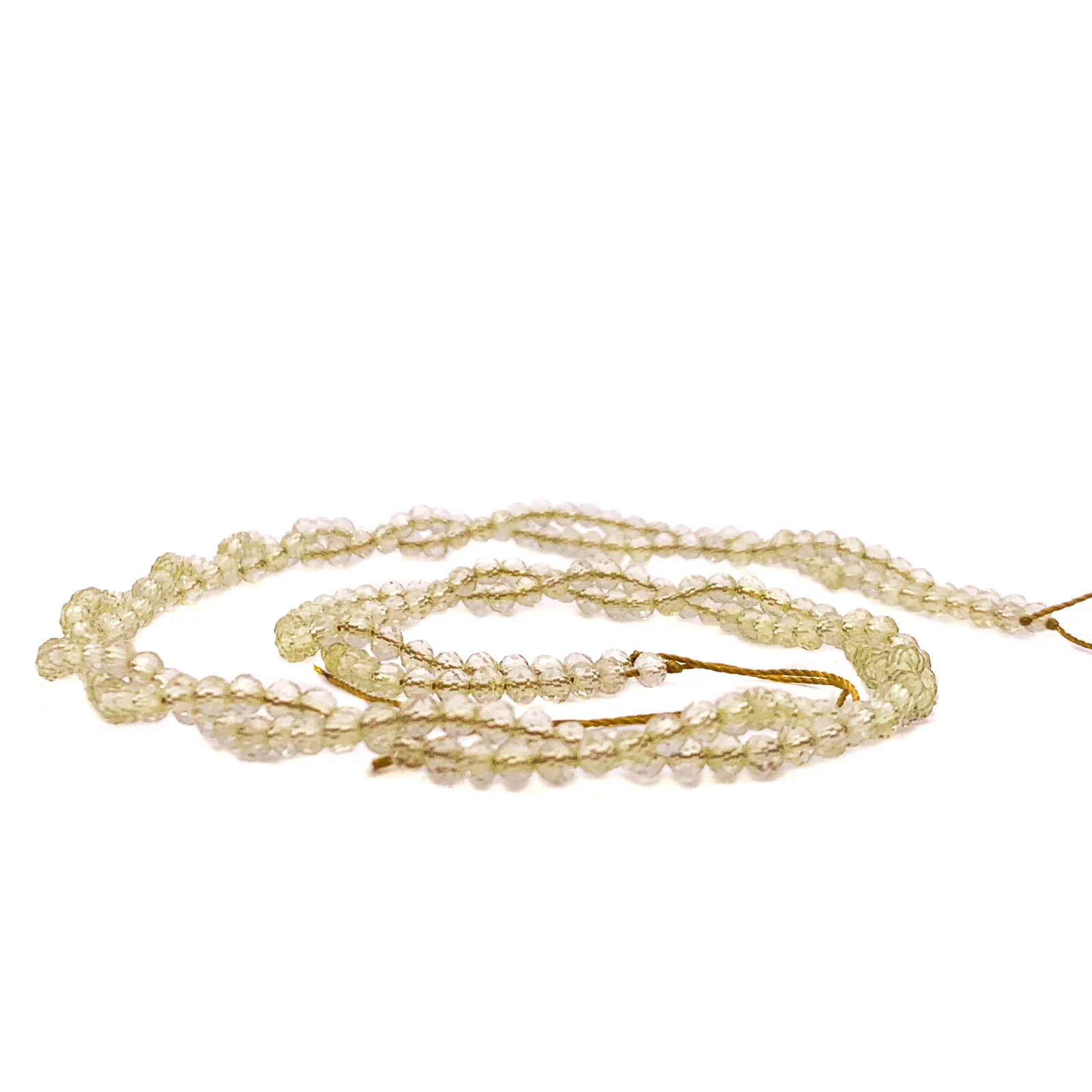 Quartz Lemon 3mm Faceted Rounds Bead Strand - Image 5