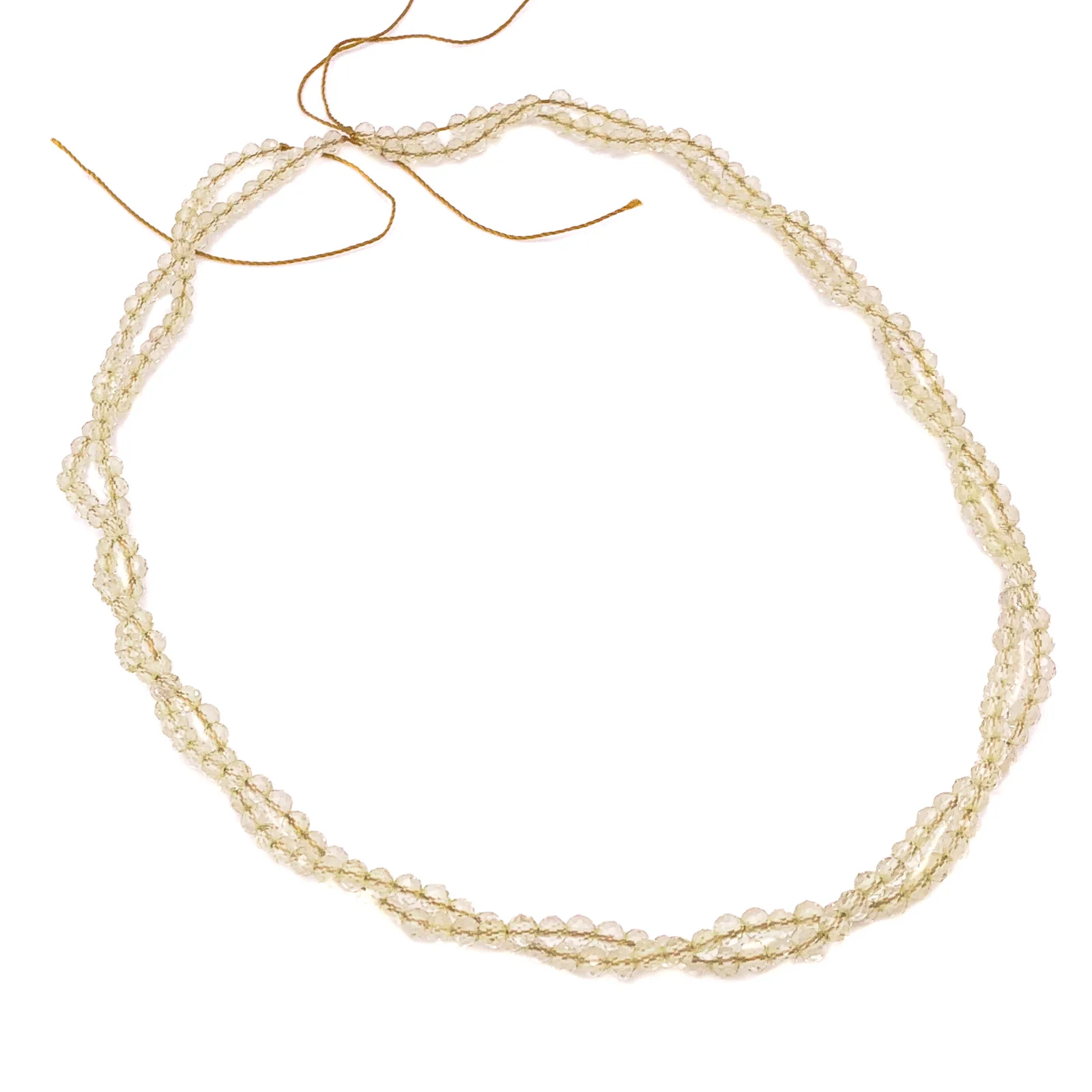 Quartz Lemon 3mm Faceted Rounds Bead Strand - Image 8