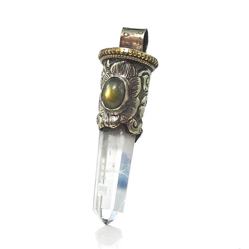 Quartz Point/Labradorite Pendant - Image 5