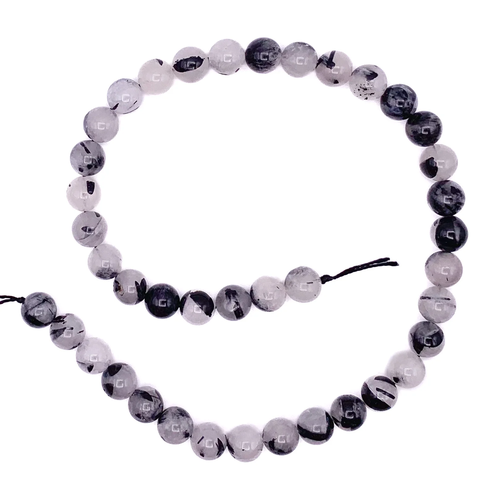 Quartz Rutilated 10mm Smooth Rounds Bead Strand - Image 2