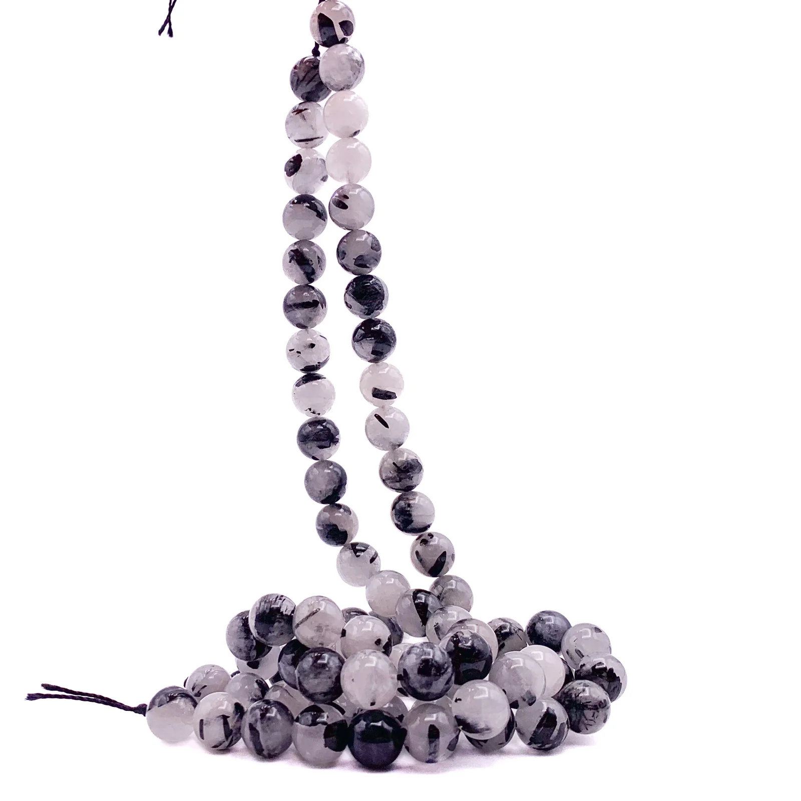 Quartz Rutilated 10mm Smooth Rounds Bead Strand - Image 4