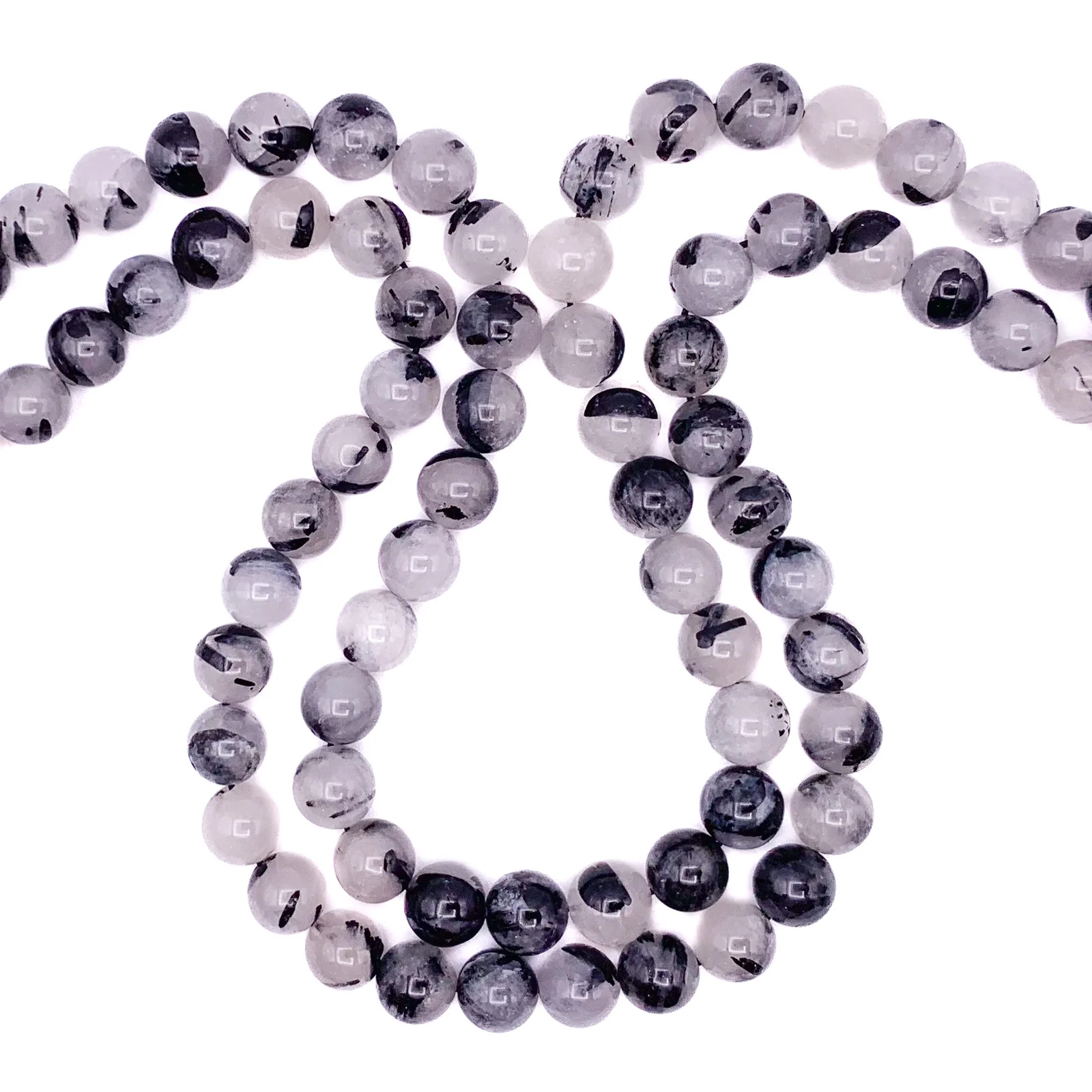 Quartz Rutilated 10mm Smooth Rounds Bead Strand - Image 5