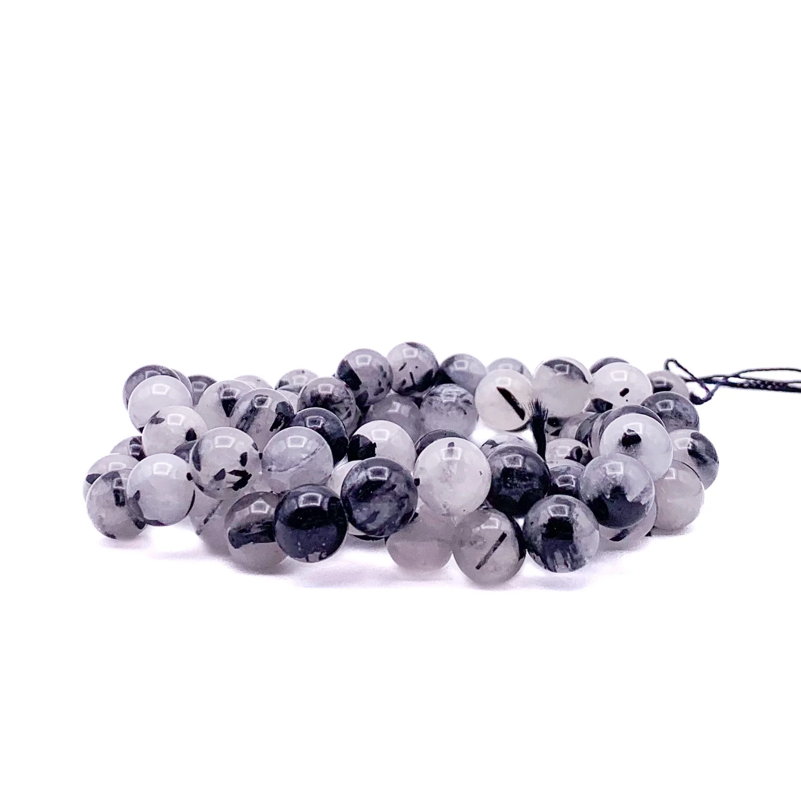 Quartz Rutilated 10mm Smooth Rounds Bead Strand - Image 7