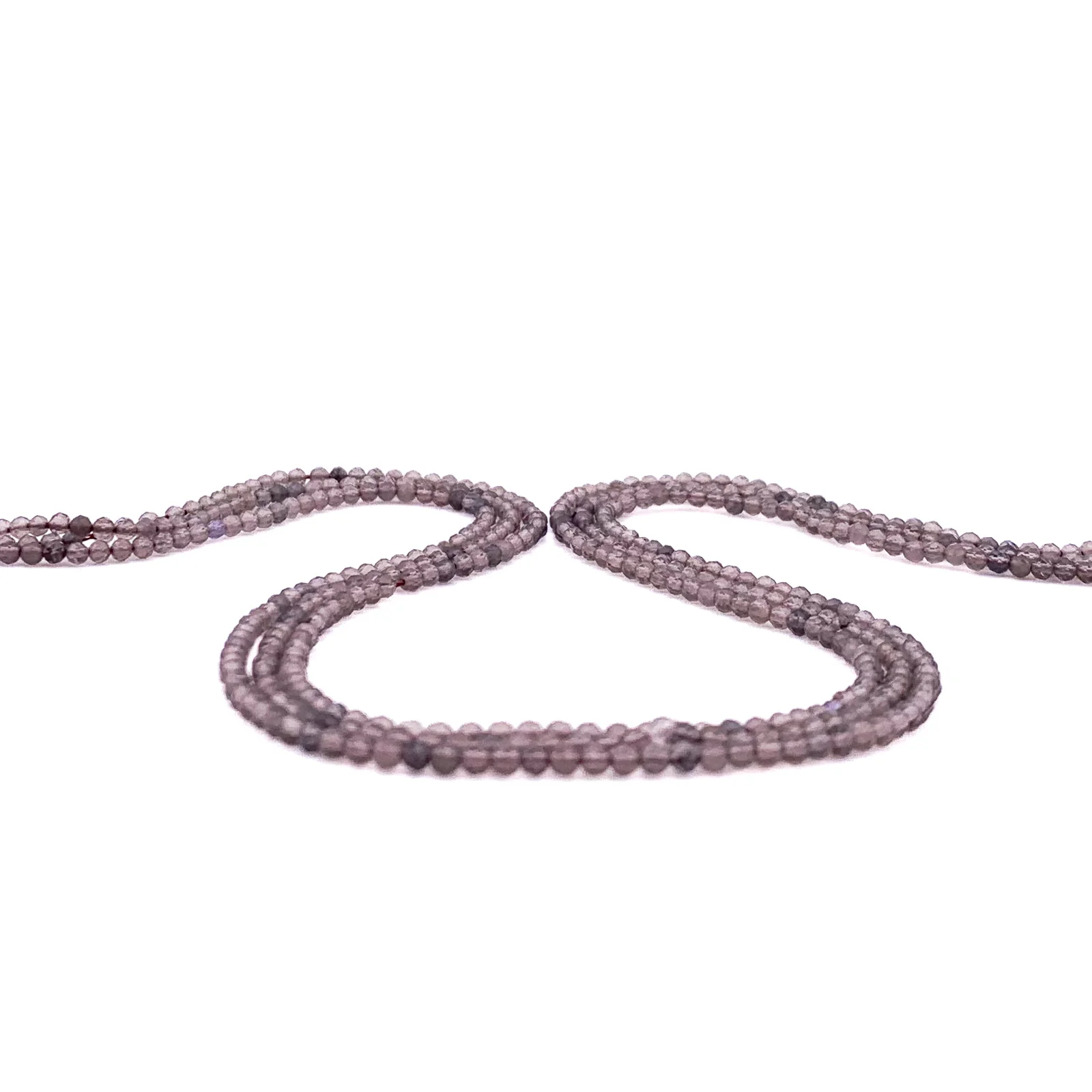 Quartz Smokey 2mm Faceted Rounds Bead Strand - Image 4