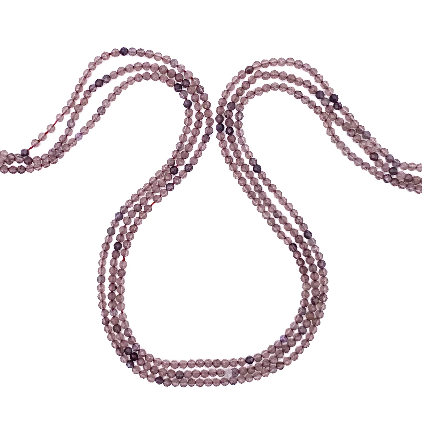 Quartz Smokey 2mm Faceted Rounds Bead Strand - Image 5